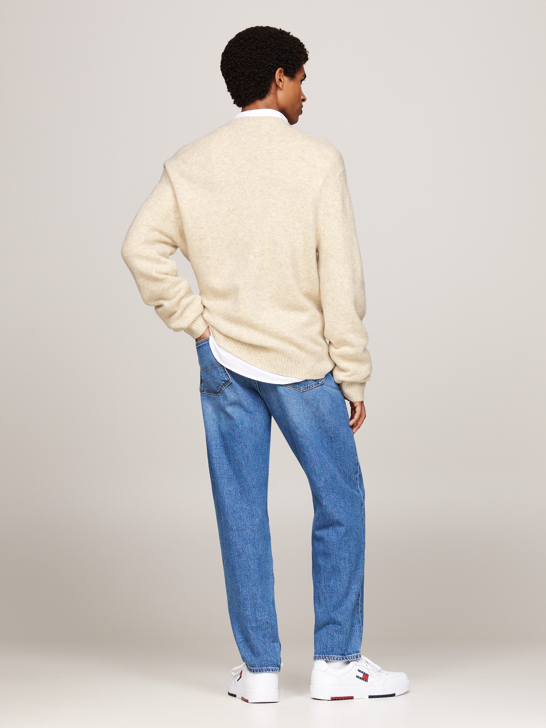 TOMMY JEANS Gebreide trui TJM REG MELANGE FLAG SWEATER