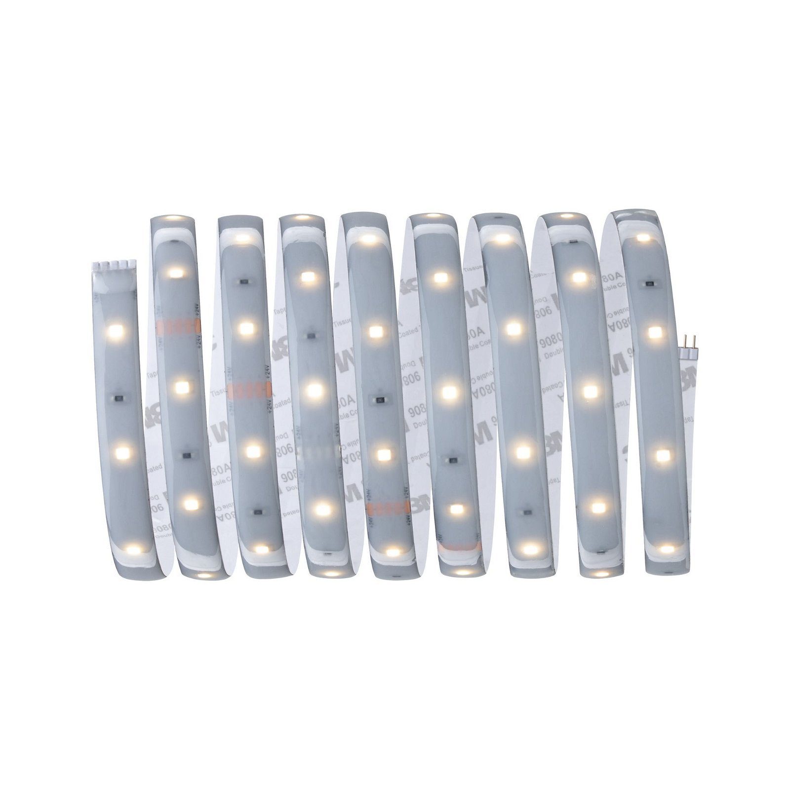 Paulmann Led-strepen MaxLED 250 Stripe 2,5m IP44 Deksel 2700K 10W 24V zilverkleur kunststof (1 stuk)