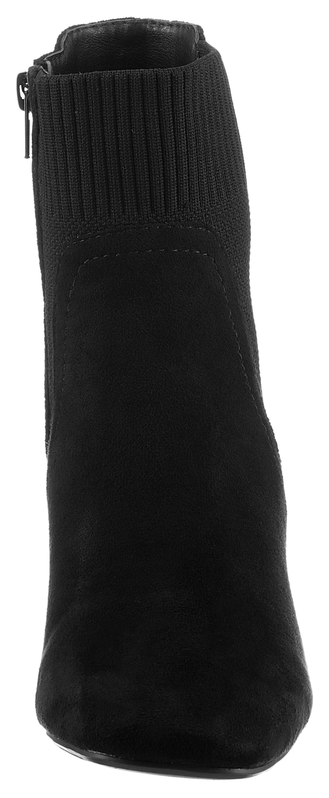 Aniston SHOES Laarsjes blokhak, vierkante vorm, met brei-inzet - nieuwe collectie