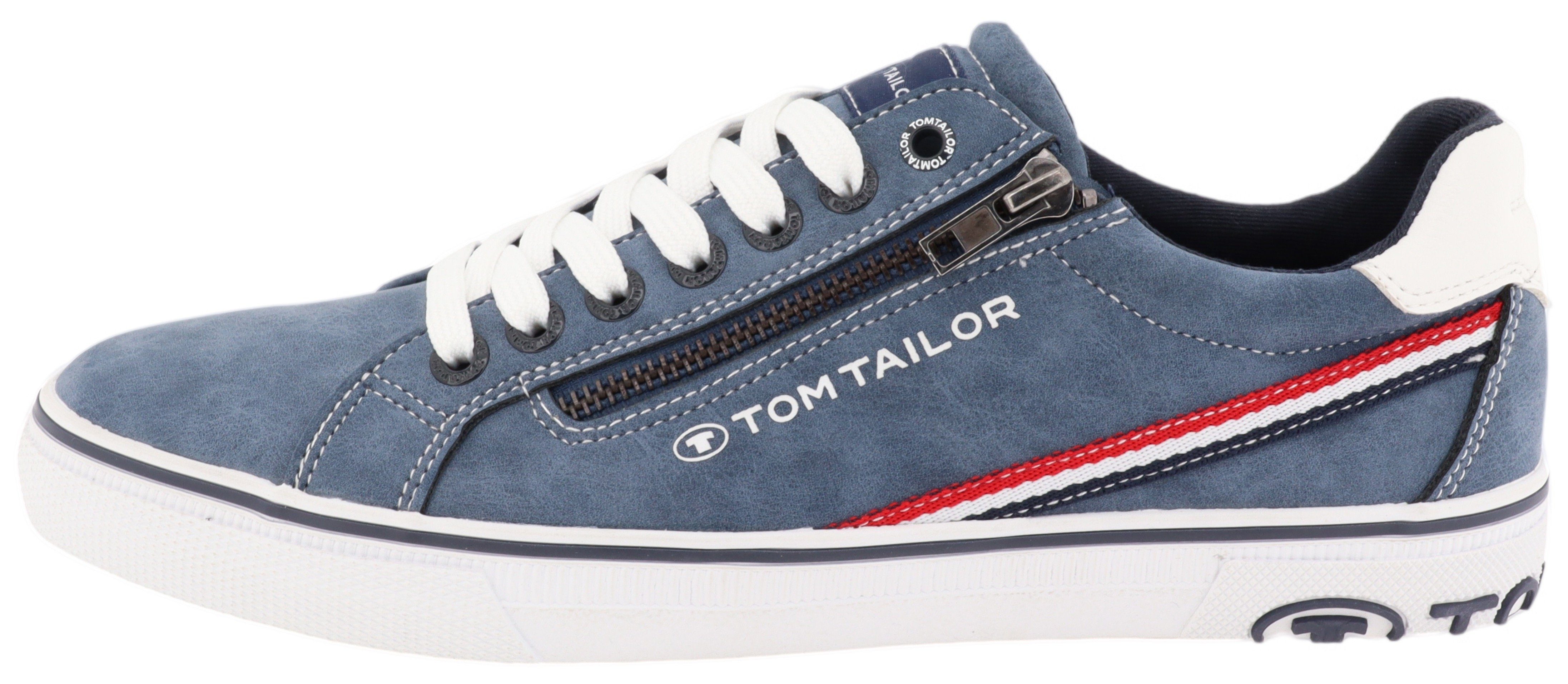 Tom Tailor Sneakers met contrastafwerking, vrijetijdsschoen, lage schoen, veterschoen
