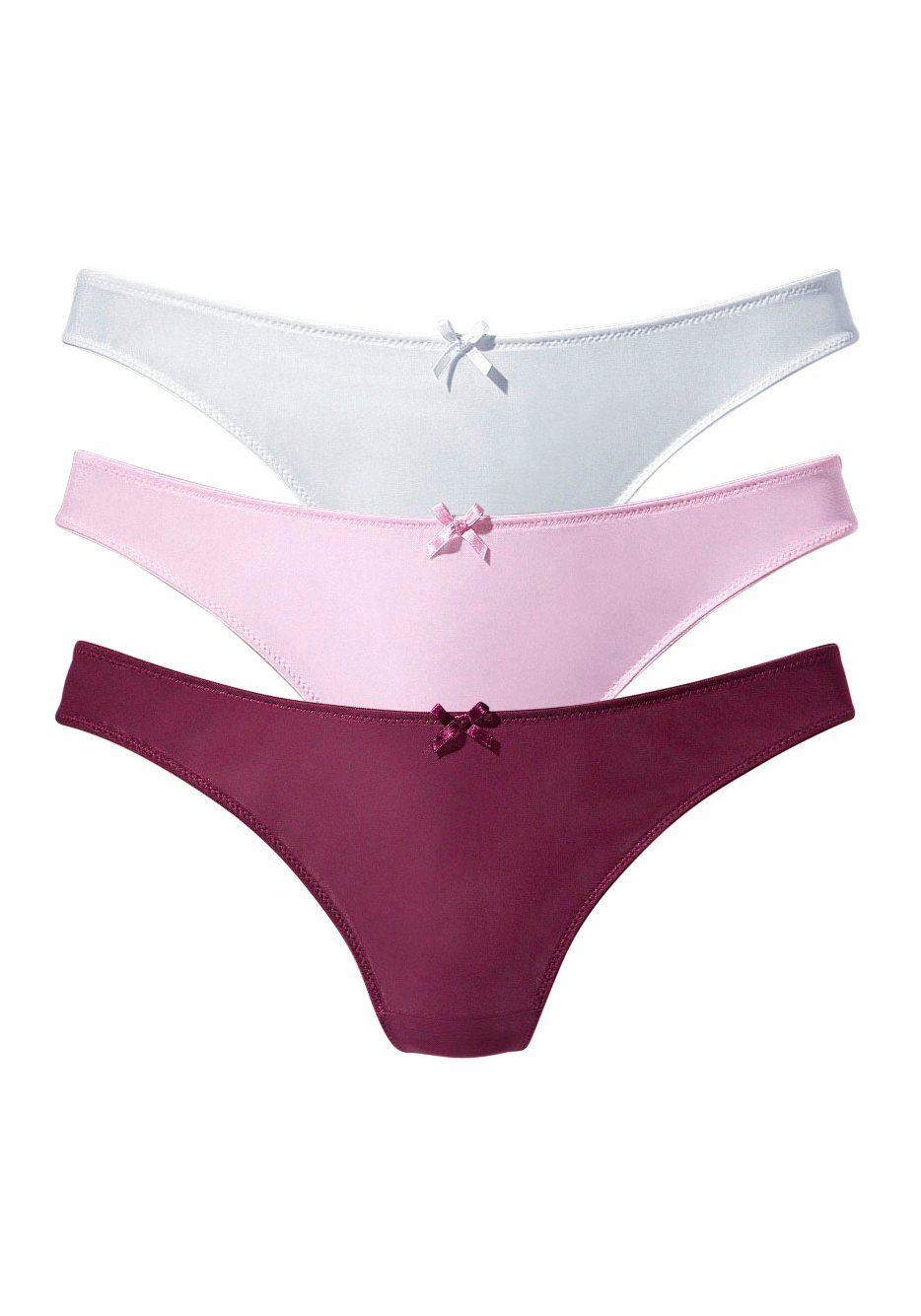 Petite fleur String met kant achter (3 stuks)