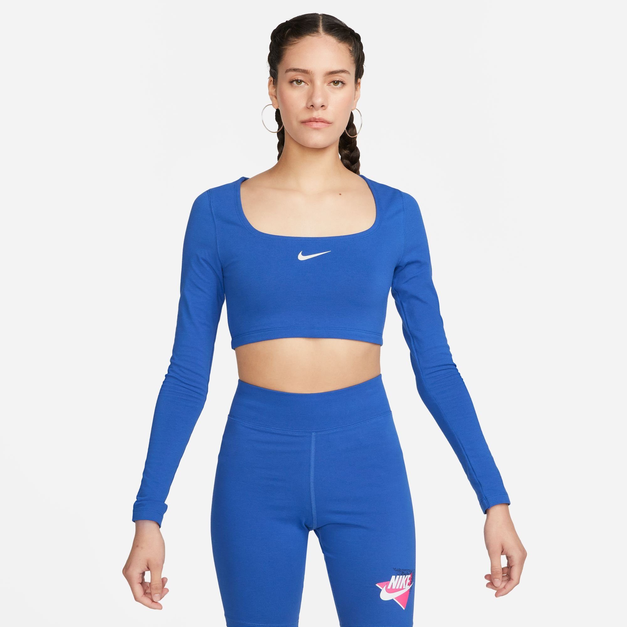 NU 20% KORTING: Nike Sportswear Shirt met lange mouwen W NSW LS CROP TOP SW