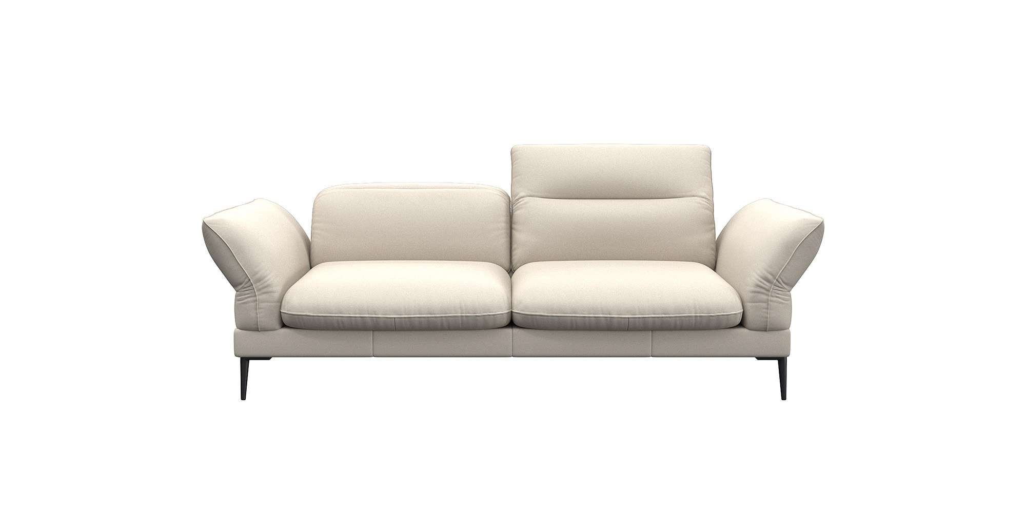 FLEXLUX 2,5-zits Salino, functie-sofa, relaxsofa Bank met arm- en hoofdeinde verstellingen, koudschuim & staalgolven