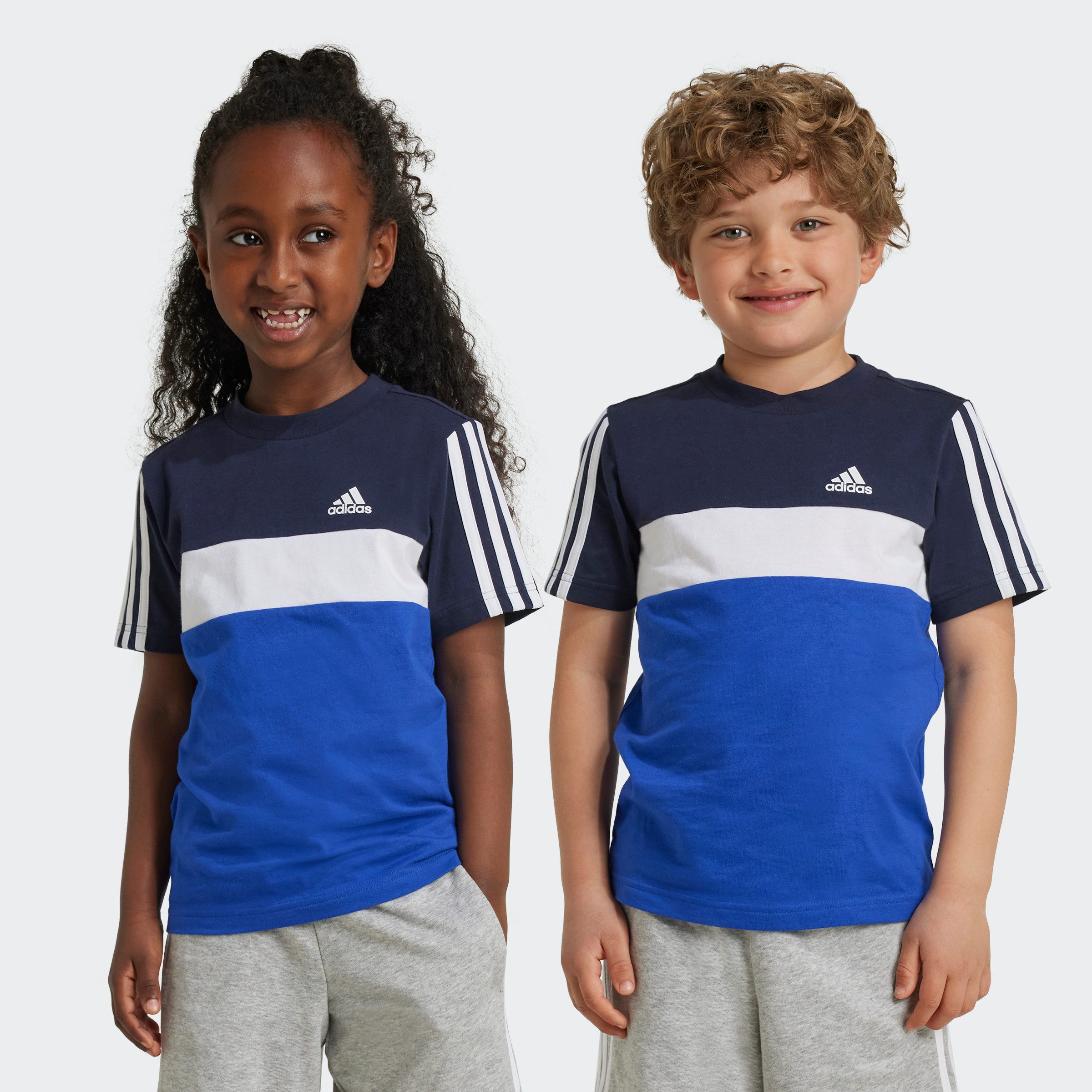 Adidas T-shirt Korte Mouw Tiberio 3-Stripes Colorblock Cotton T-Shirt