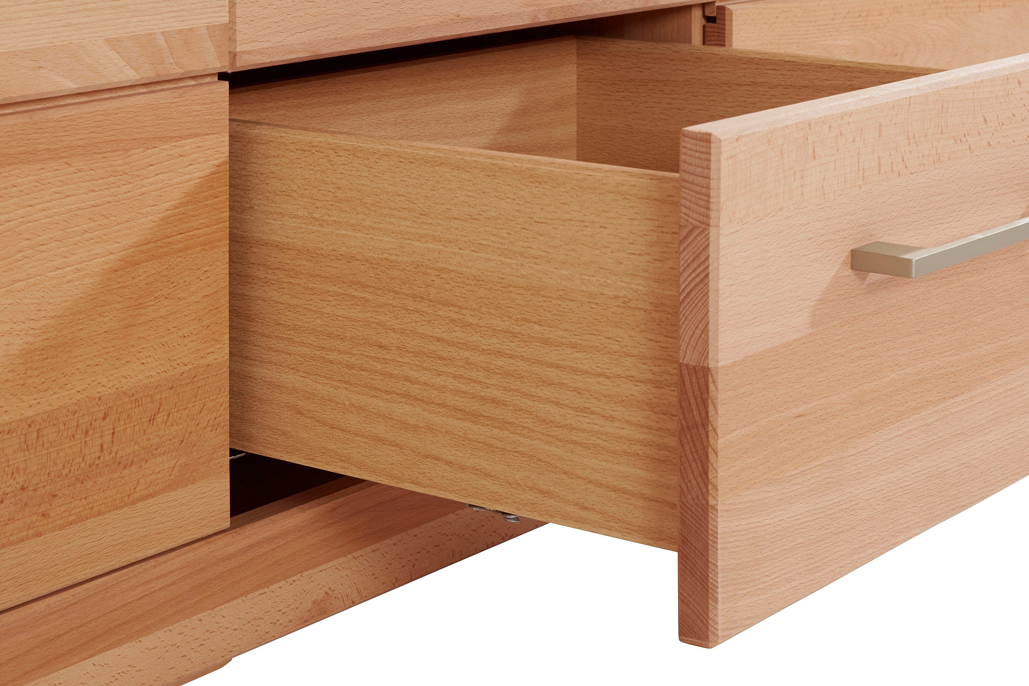 VOGL Möbelfabrik Tv-meubel 1237 Massief houten front, breedte ca. 211 cm, met soft-close functie