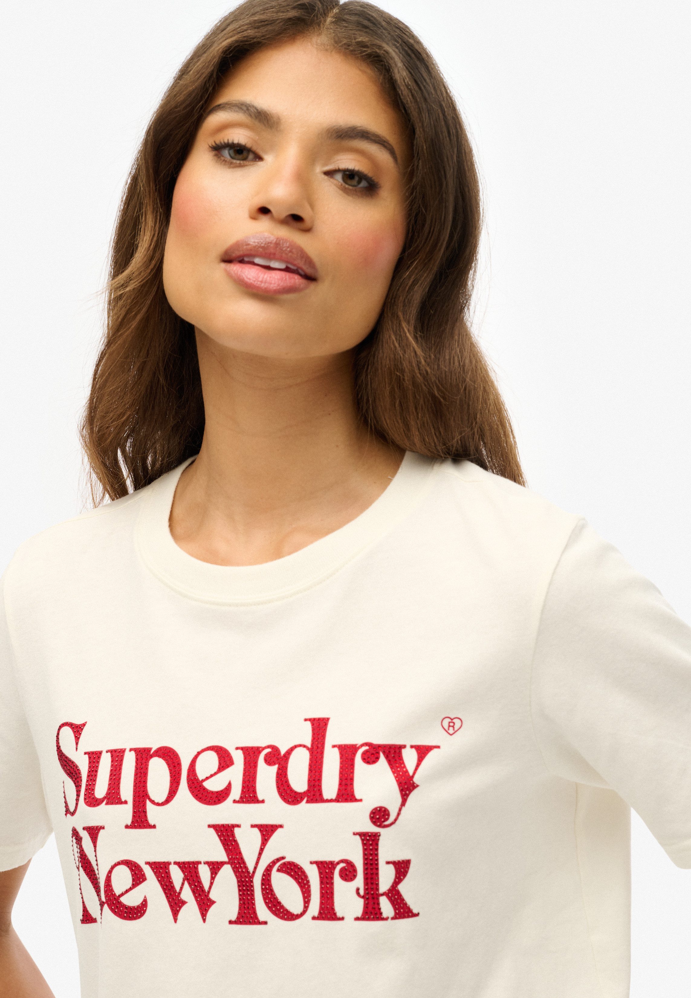 Superdry Shirt met print BRAND MARK RELAXED TEE