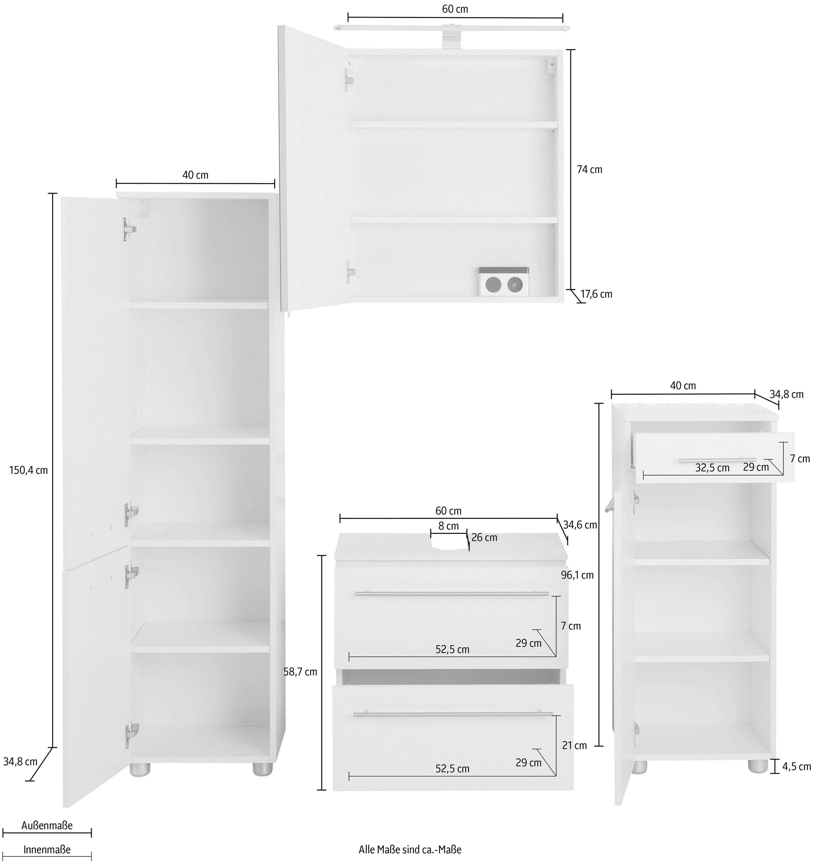 OPTIFIT Badkamerserie Bern (4-delig)
