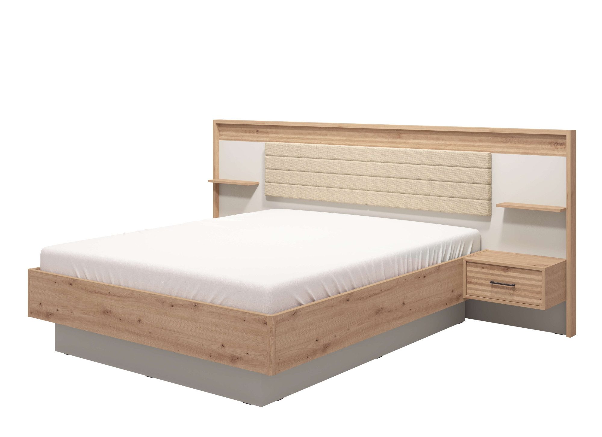 INOSIGN Bedframe Modena Bett, mit teilgepolstertem Kopfteil