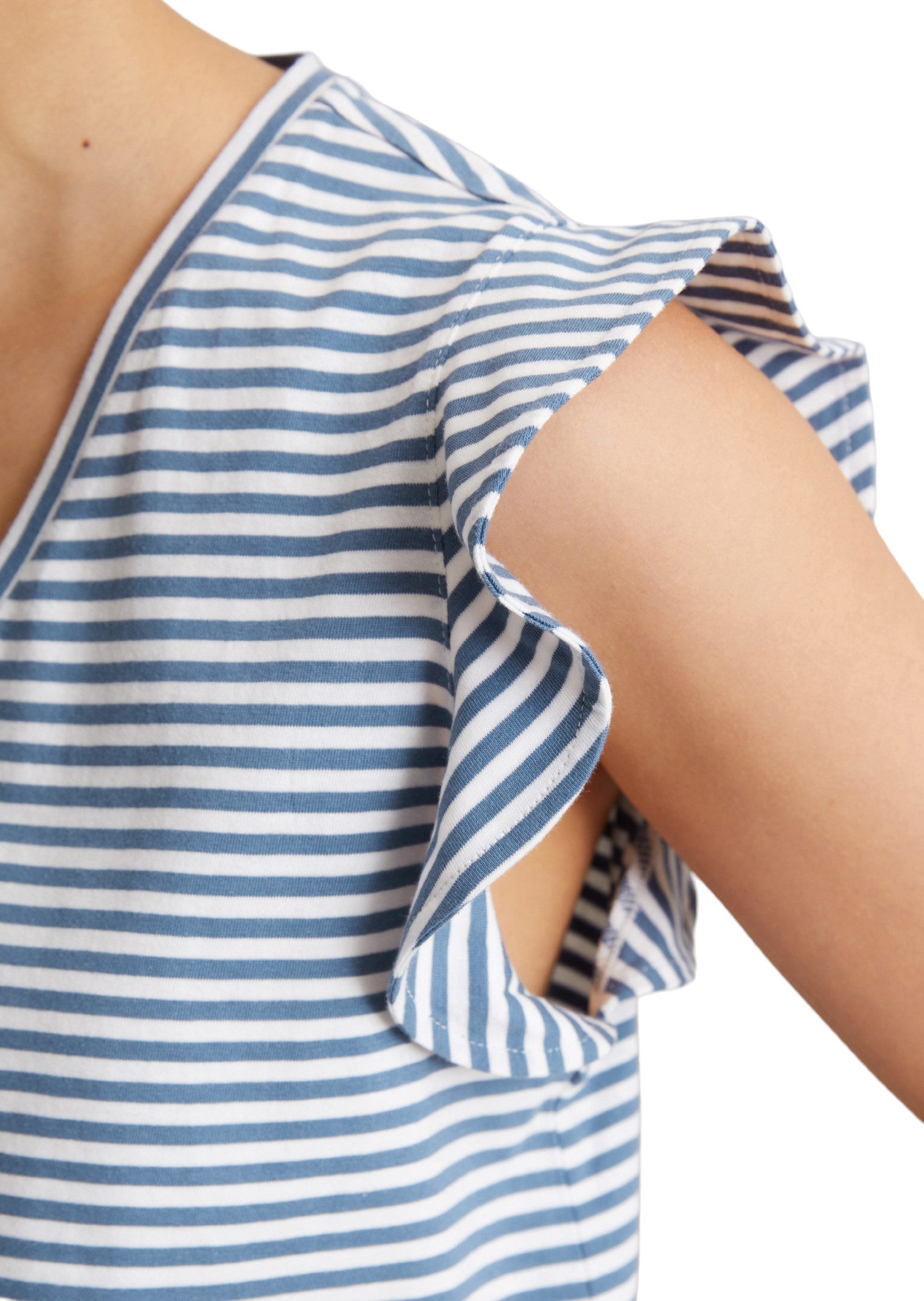 Marc O'Polo DENIM T-shirt met tijdloos streepjespatroon