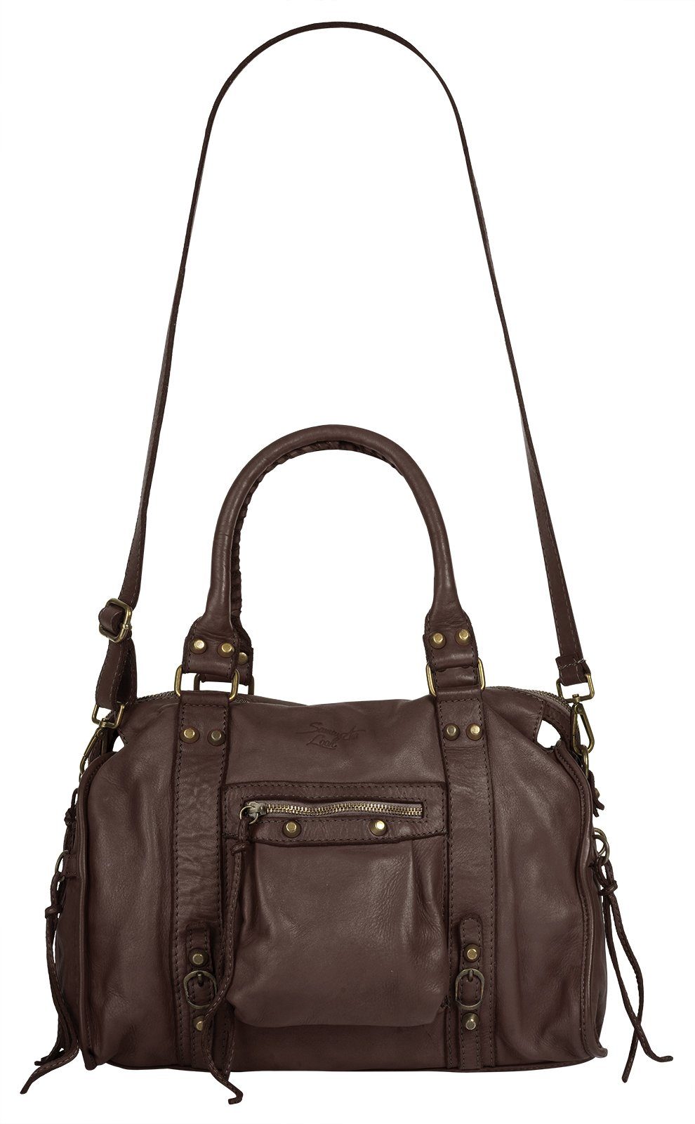 Samantha Look Shopper echt leer, made in italy (1-delig)