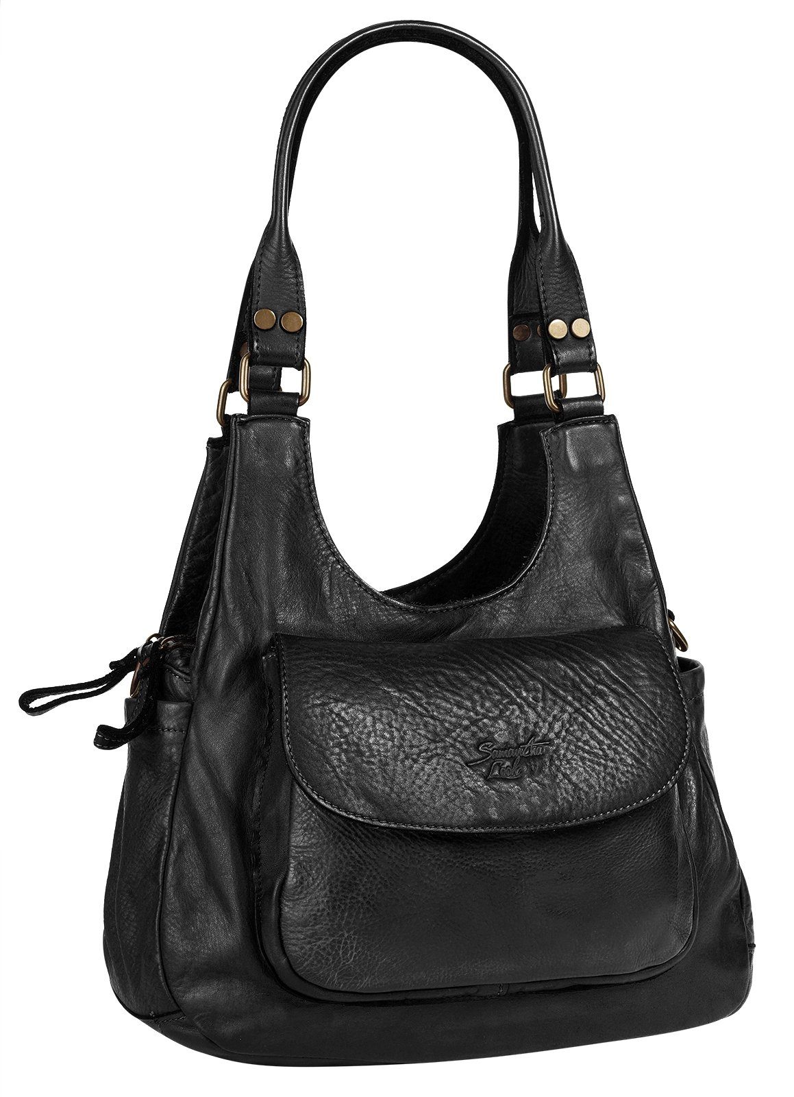 Samantha Look Schoudertas echt leer, made in italy