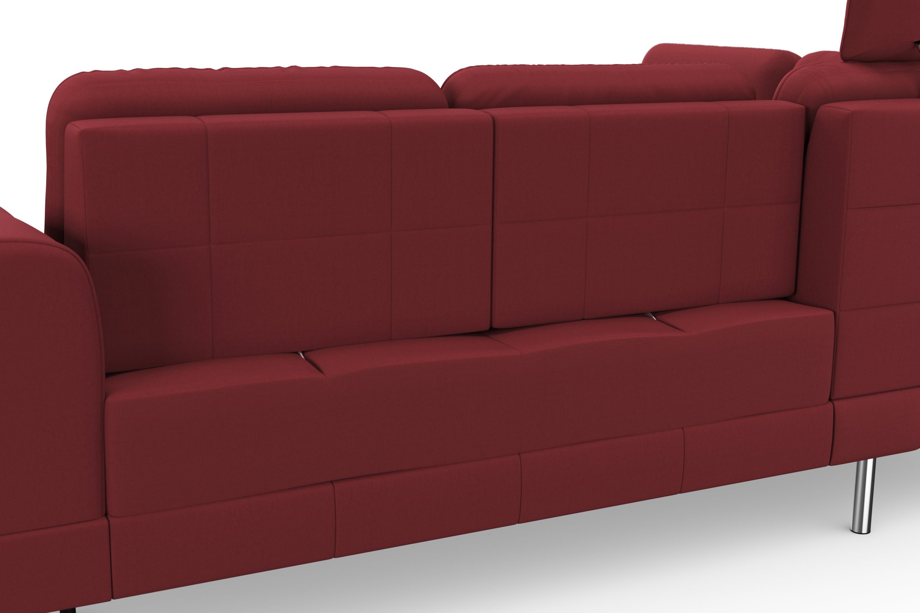 sit&more Hoekbank Bendigo L-vorm inclusief zitdiepteverstelling, bodemvrijheid 15 cm, in 2 pootkleuren