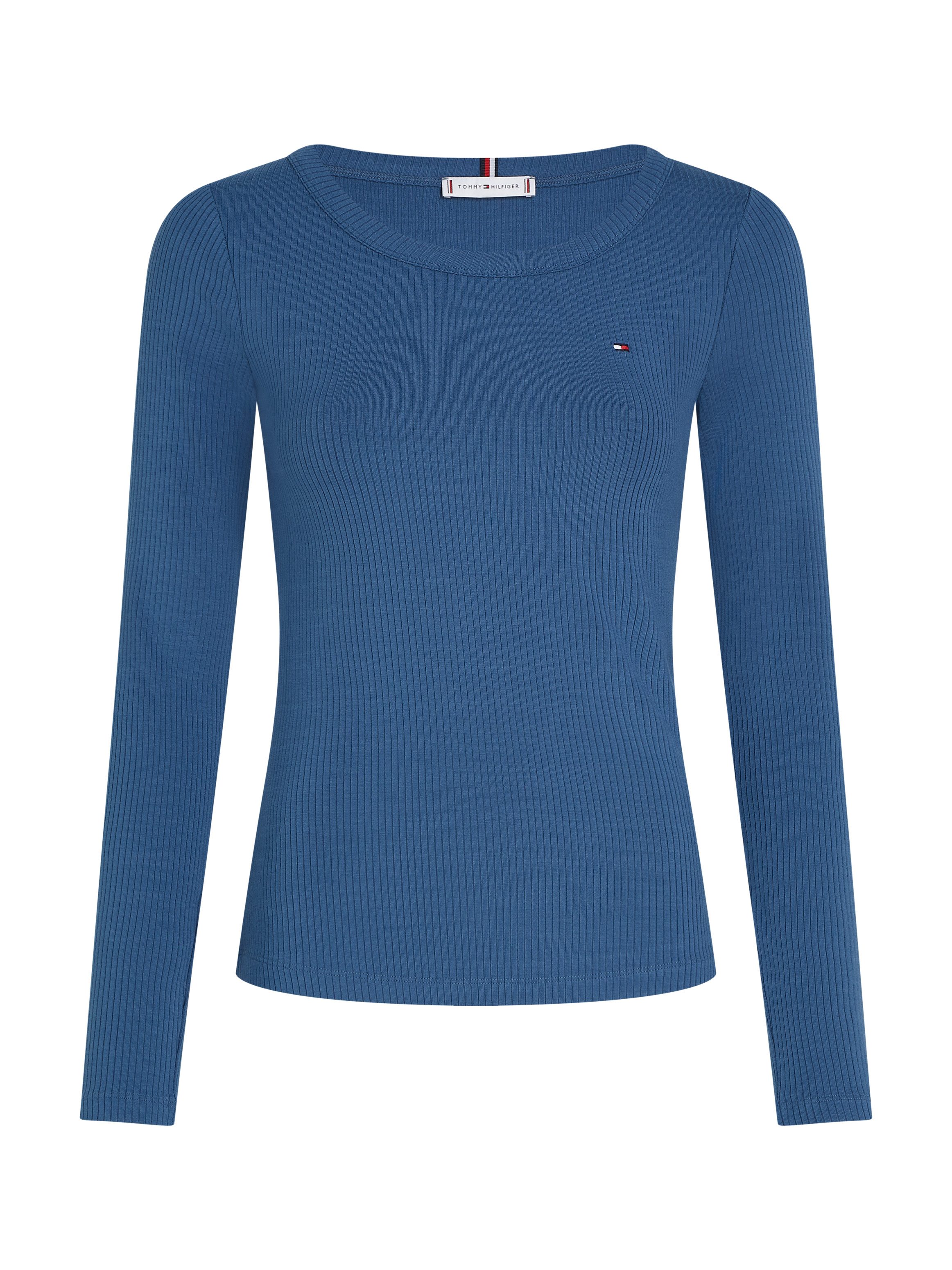 Tommy Hilfiger Shirt met lange mouwen SLIM 5X2 RIB O-NK LS