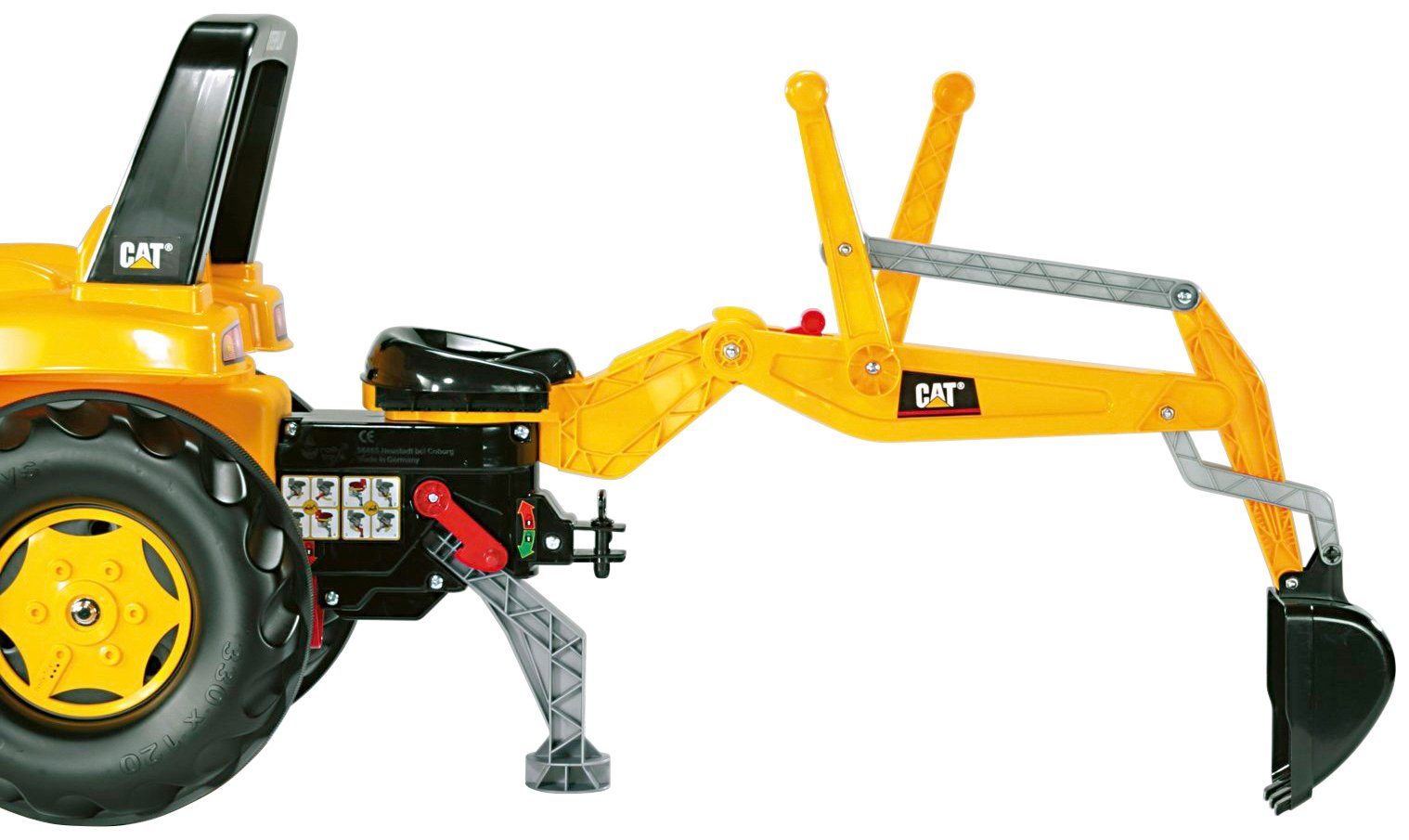 rolly toys® Trapauto CAT Kindertractor met lader en achterlader