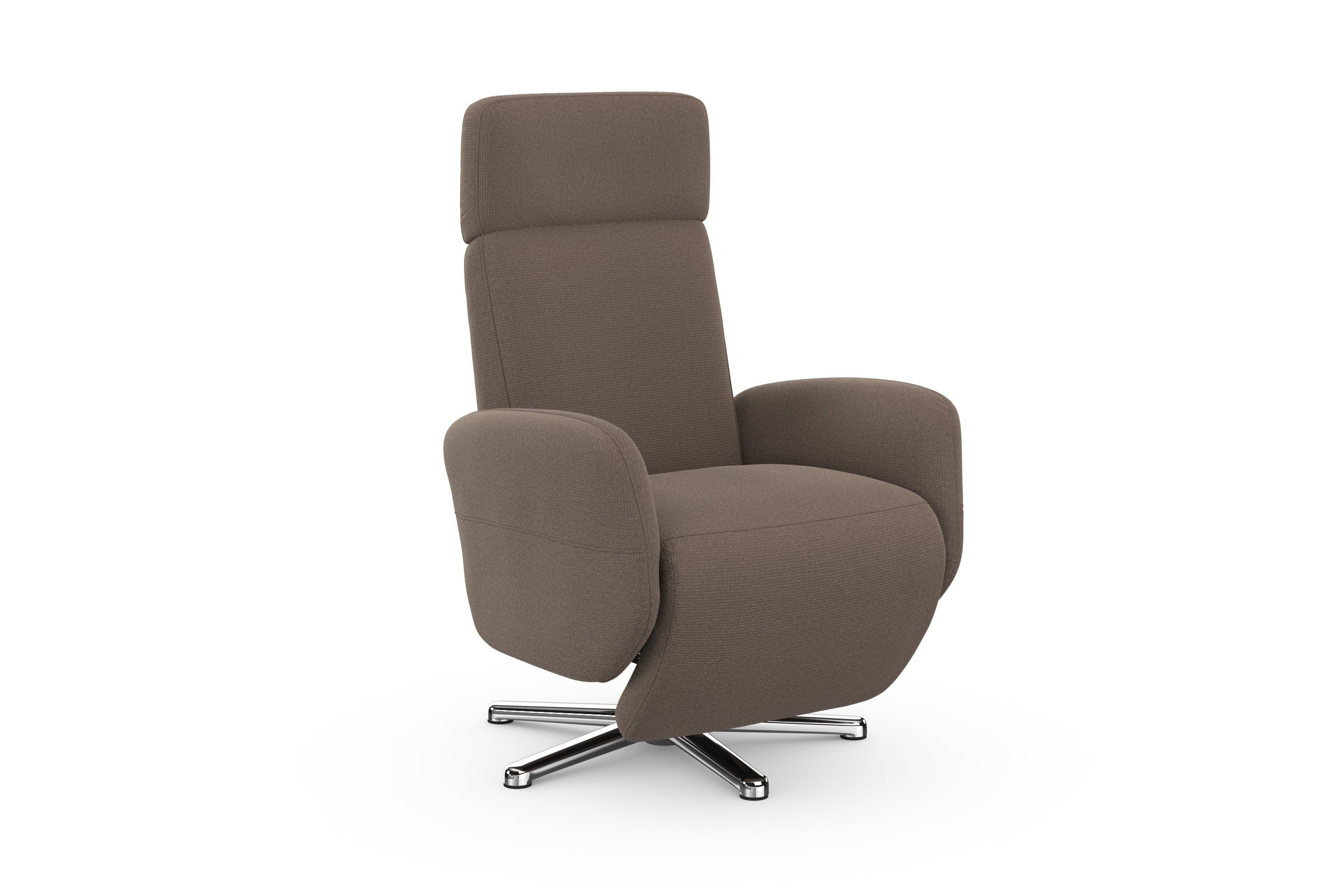 sit&more Relaxfauteuil Grenoble, incl. hoofdsteunverstelling en bekabelde afstandsbediening