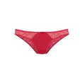 s.oliver red label beachwear stringtanga van glanzende jacquard-kant rood