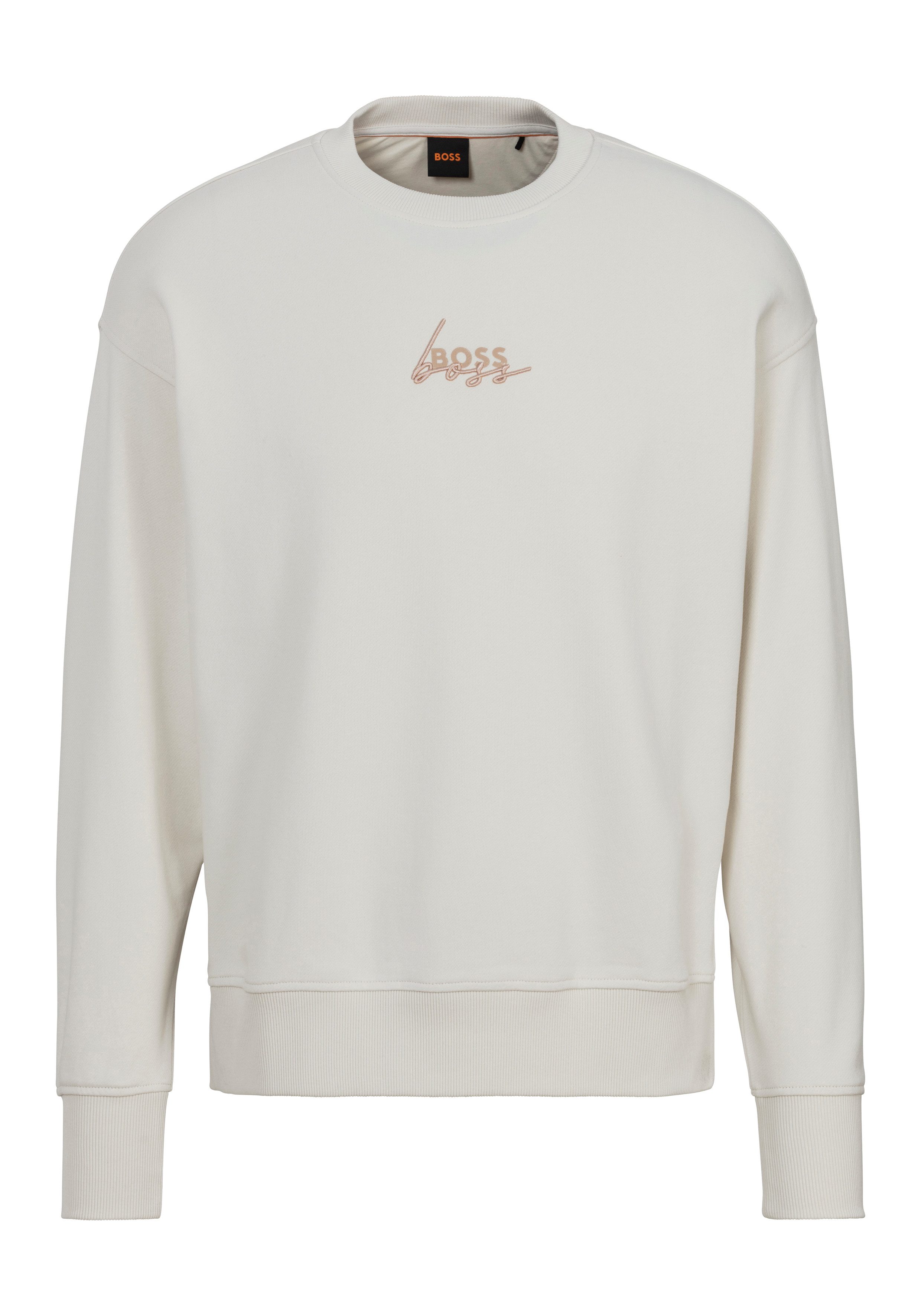 Boss Orange Sweatshirt C_Eteia_2 met dubbele logo op de borst