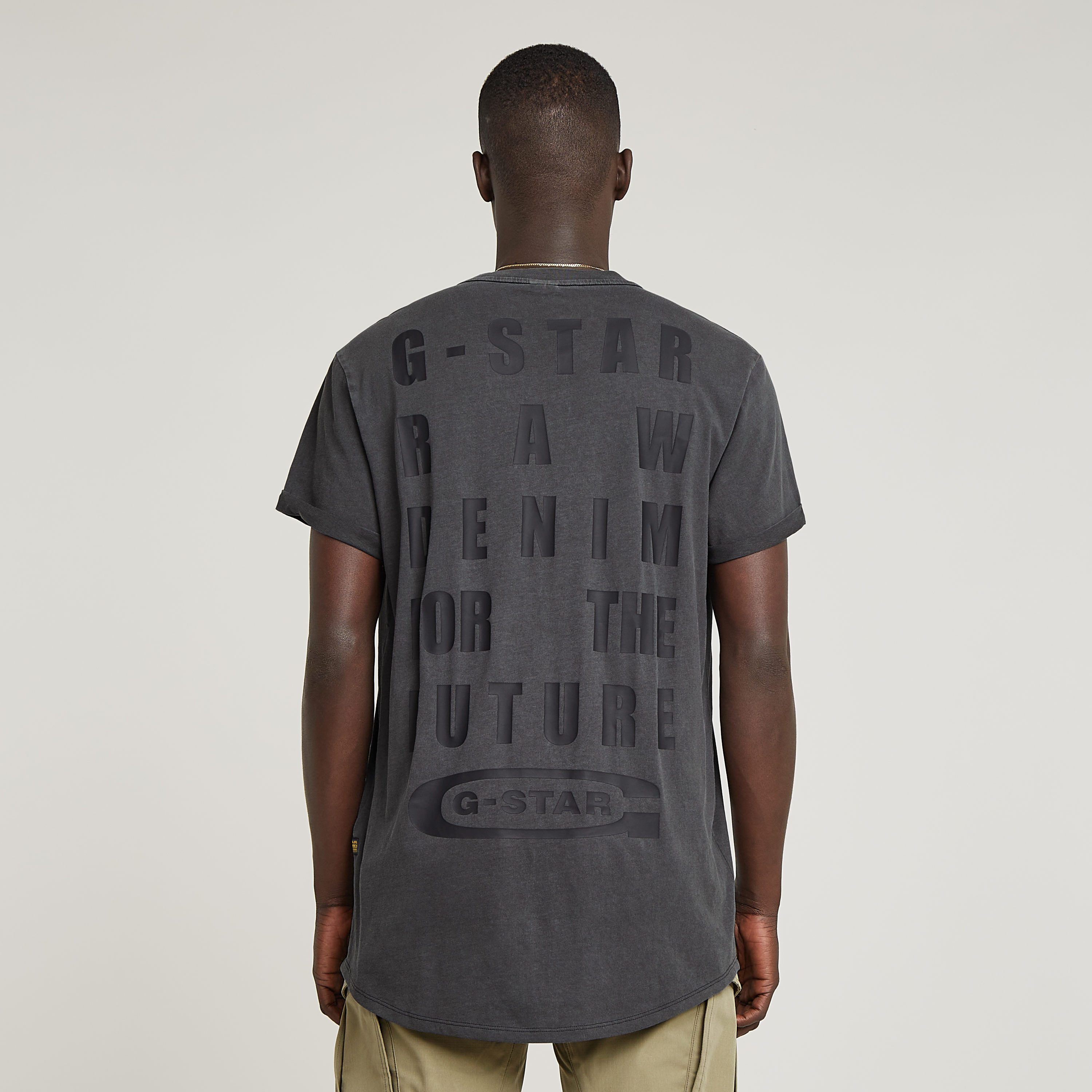 G-Star RAW T-shirt Text Back Overdyed Lash