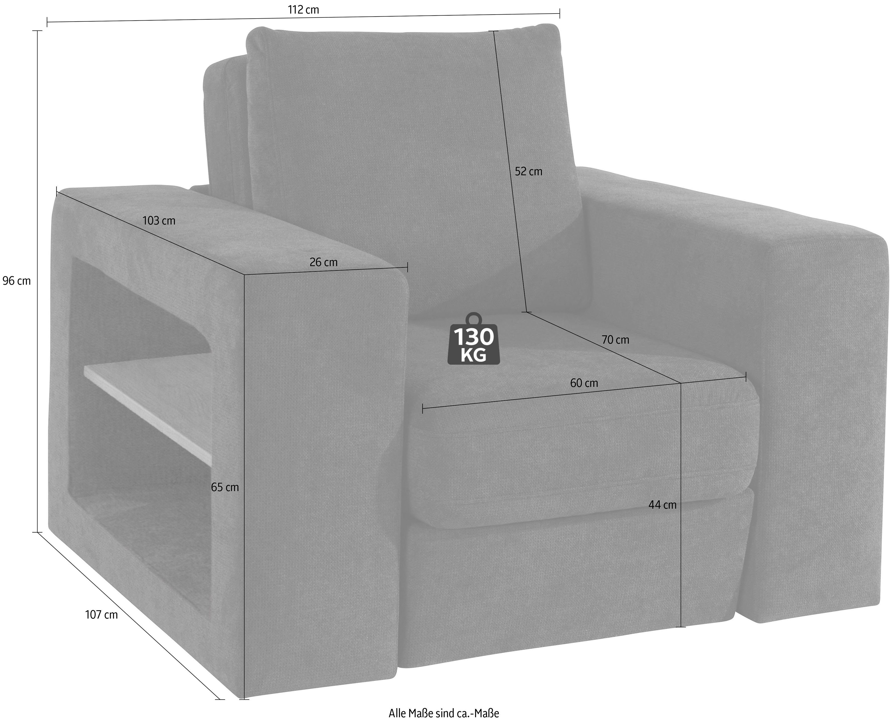 LOOKS BY WOLFGANG JOOP Fauteuil Looksvb Aan te passen fauteuil: fauteuil wordt fauteuil met 1 hocker, kastfunctie