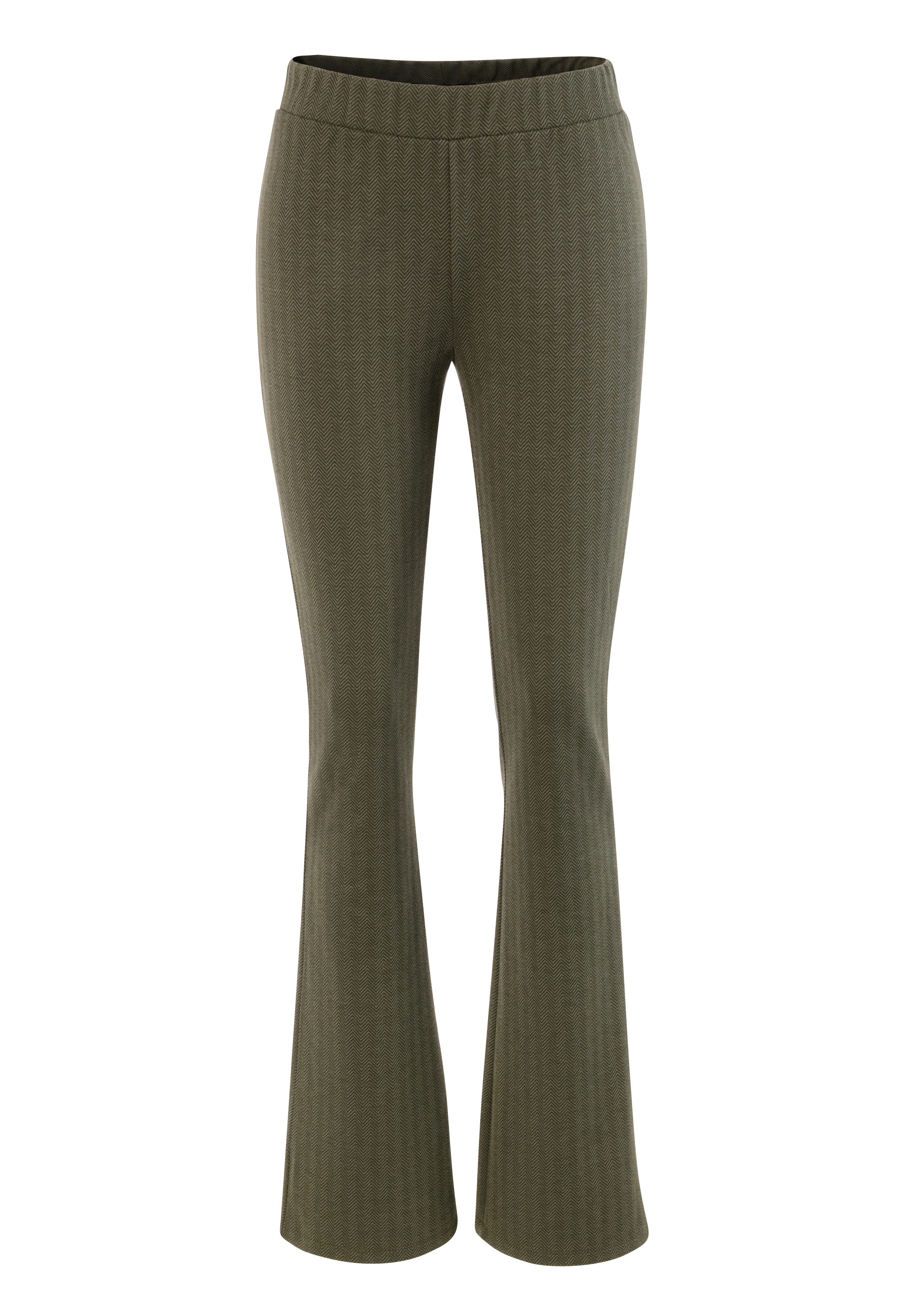 Aniston CASUAL Broek met wijde pijpen met kleurharmonisch visgraatpatroon