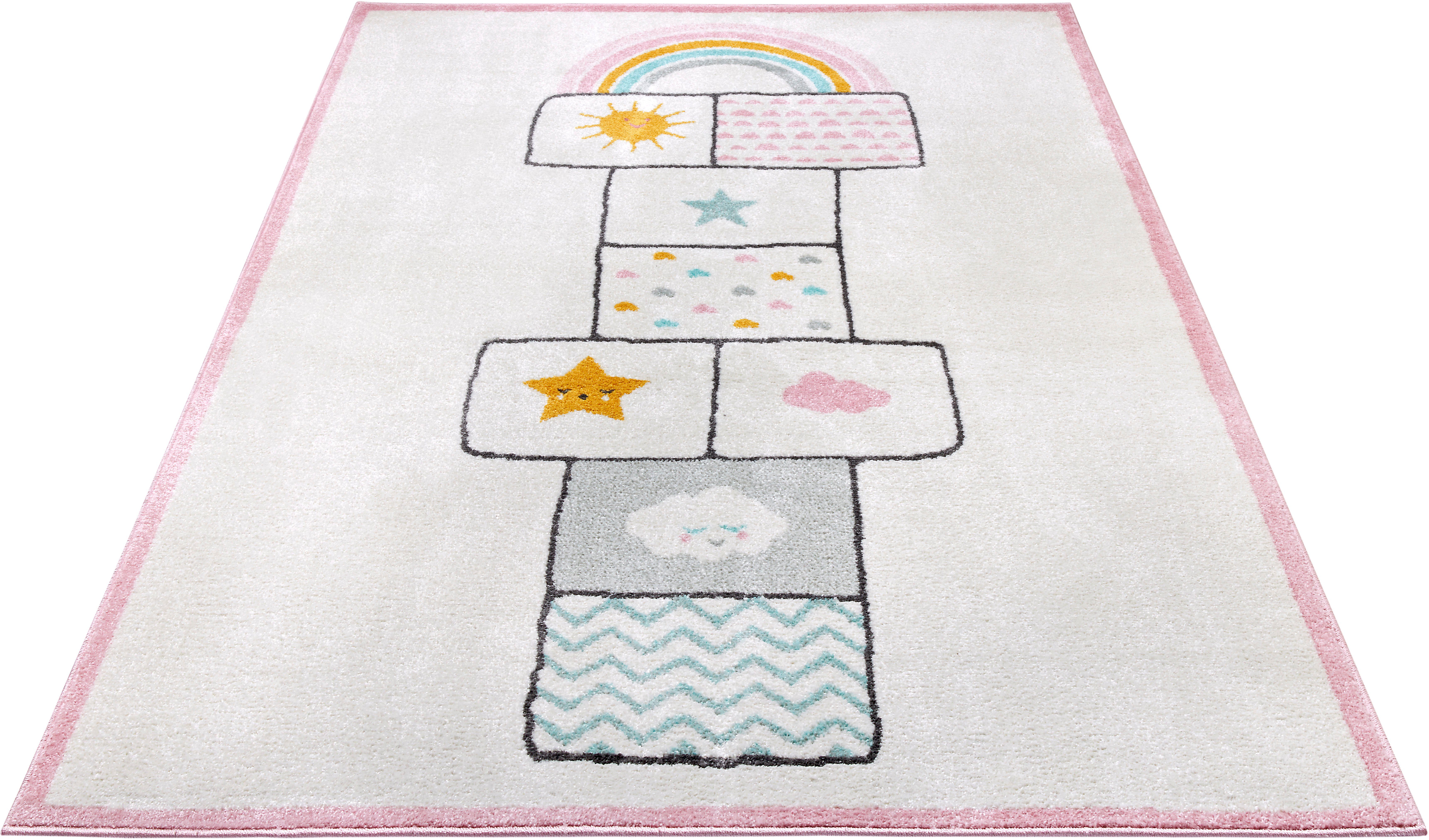 HANSE Home Kindervloerkleed Adventures Bouncy Speeltapijt, stevig, kinderkamer, kortpolig, speelondergrond