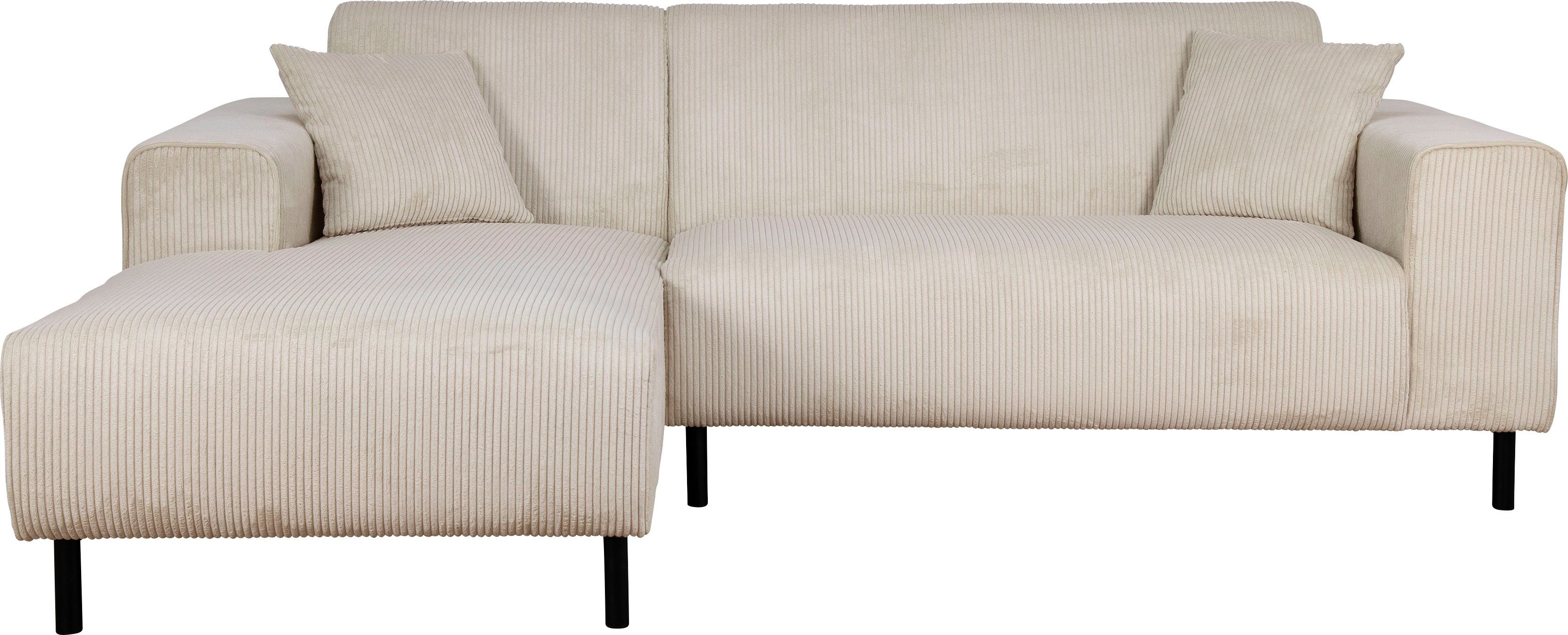 Home affaire Hoekbank ARROS L-vorm met golfondersteuning, afmetingen B/D/H: 235/163/81 cm incl. sierkussens, met recamiere rechts/links bestelbaar, ook in cord