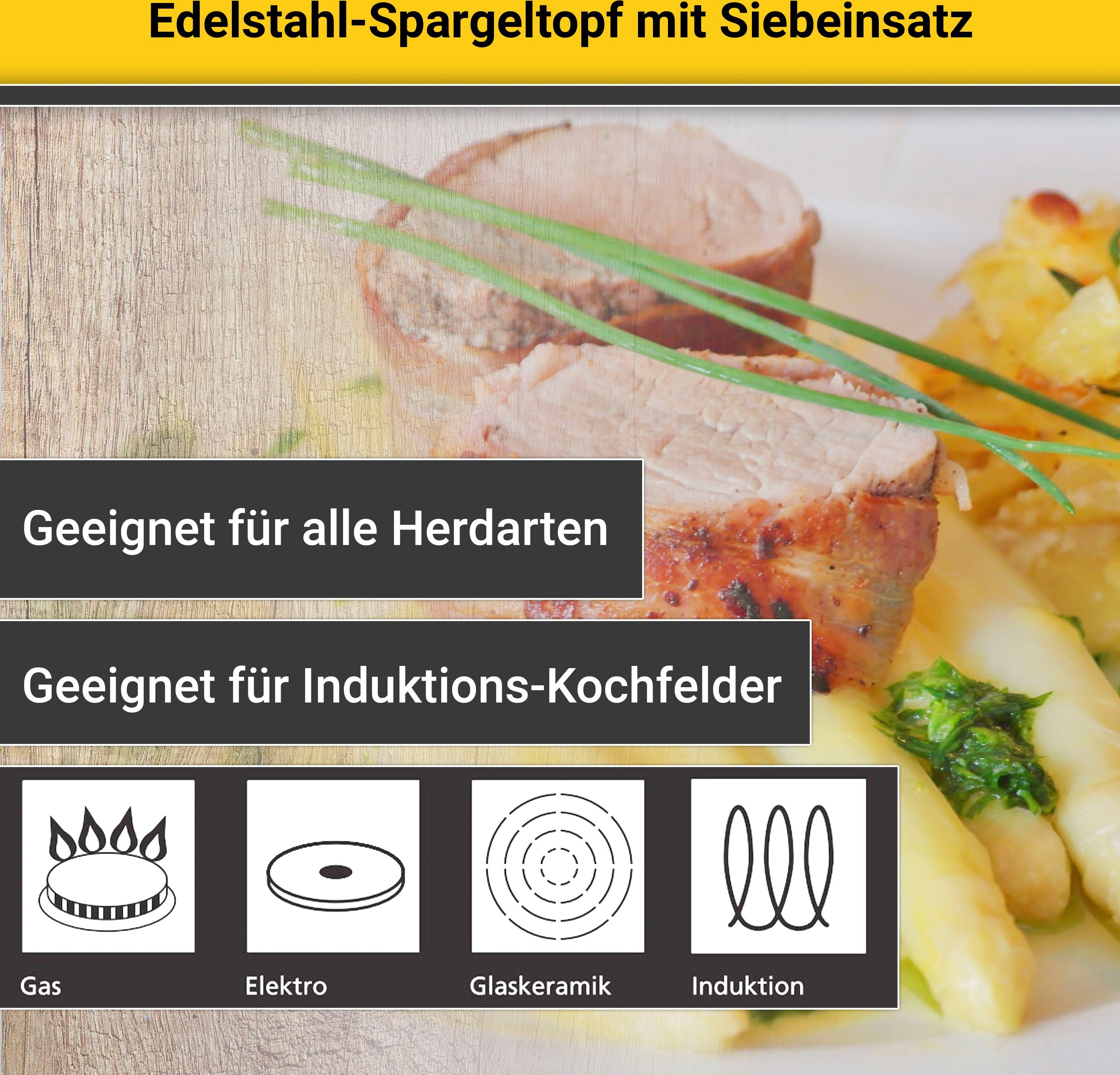 Krüger Aspergepan voor inductiekookvelden geschikt (1-delig)