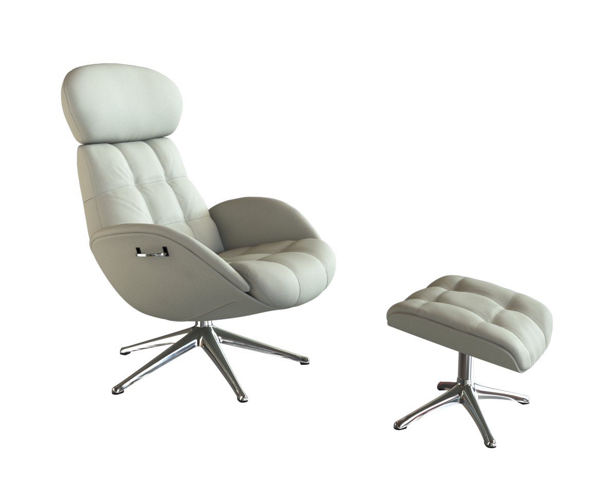 FLEXLUX Relaxfauteuil Chester, functionele stoel, gestoffeerde stoel, armleuningen, TV-fauteuil tv-fauteuils wit