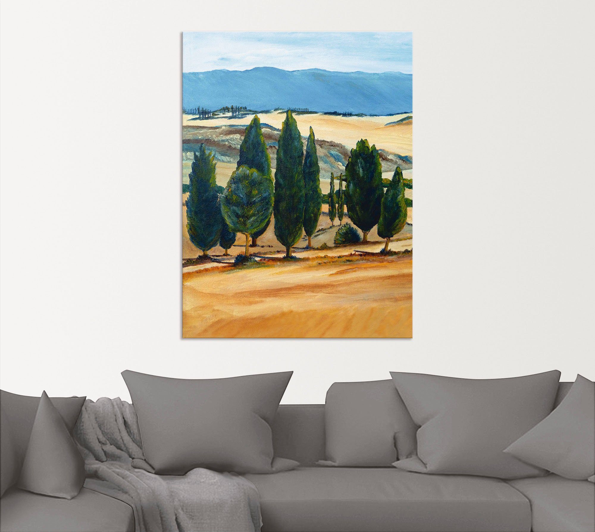 Artland Artprint Zomer in de Toscane (detail links) als artprint van aluminium, artprint op linnen, muursticker of poster in verschillende maten