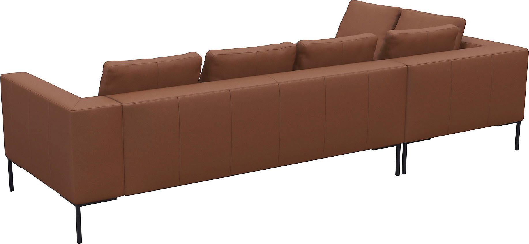 FLEXLUX Hoekbank Loano, super comfortabel zitcomfort door koudschuim in de zitting, L-vorm