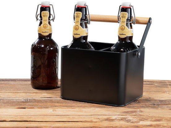 WENKO Organizer Model Baco robuust, poedergecoat zwart metaal