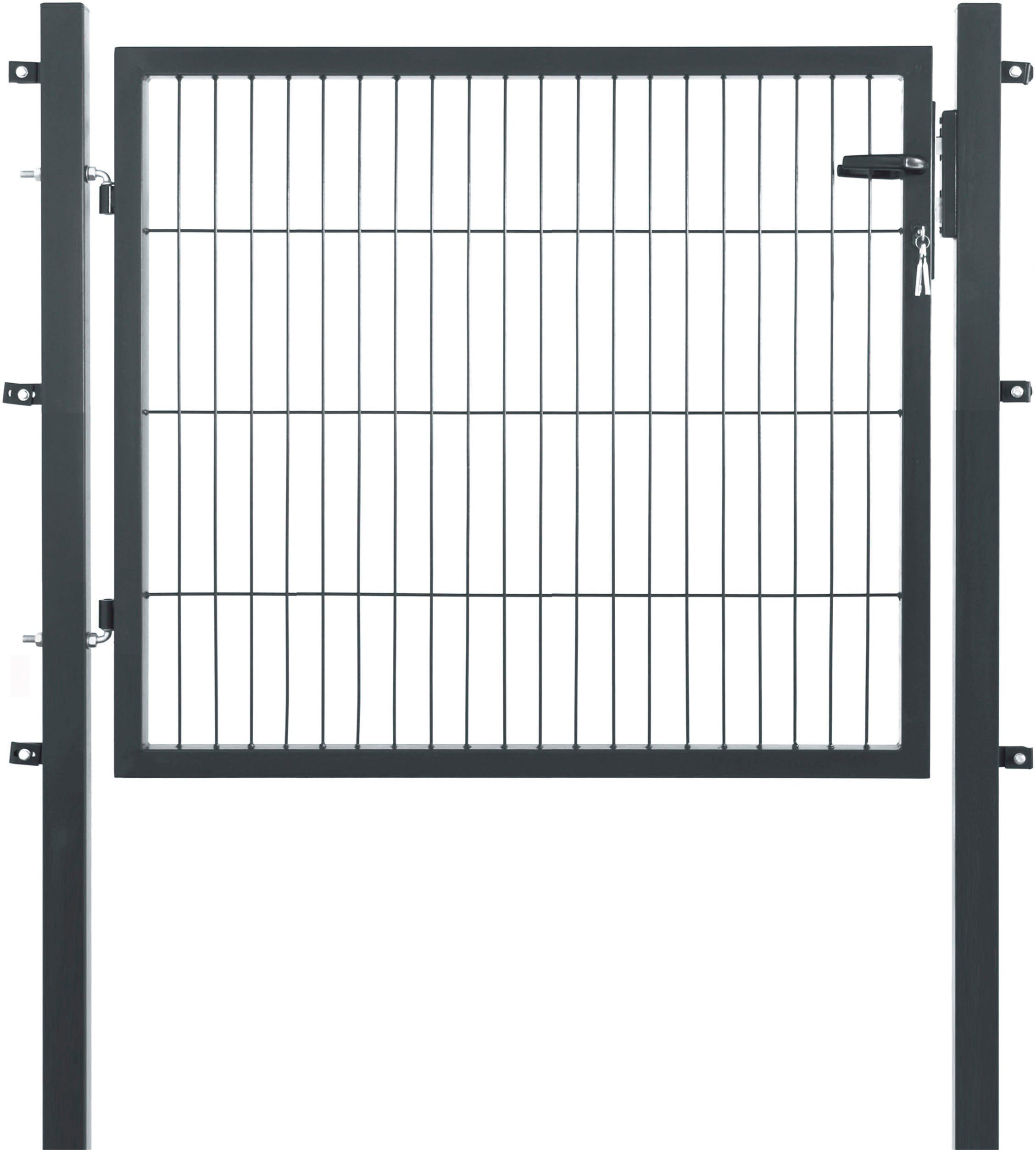 GARDEN 'N' MORE Deur met enkel hek Enkeldeur Premium 83 cm hoog, antraciet (set) hekken zwart