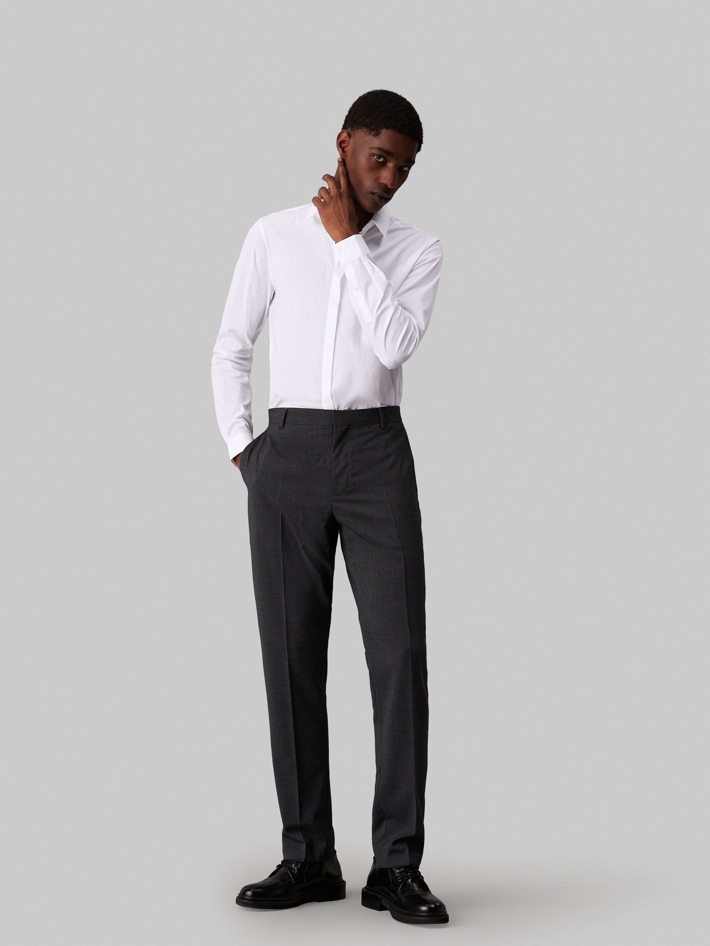 Calvin Klein Overhemd met lange mouwen POPLIN HP EXTRA SLIM SHIRT