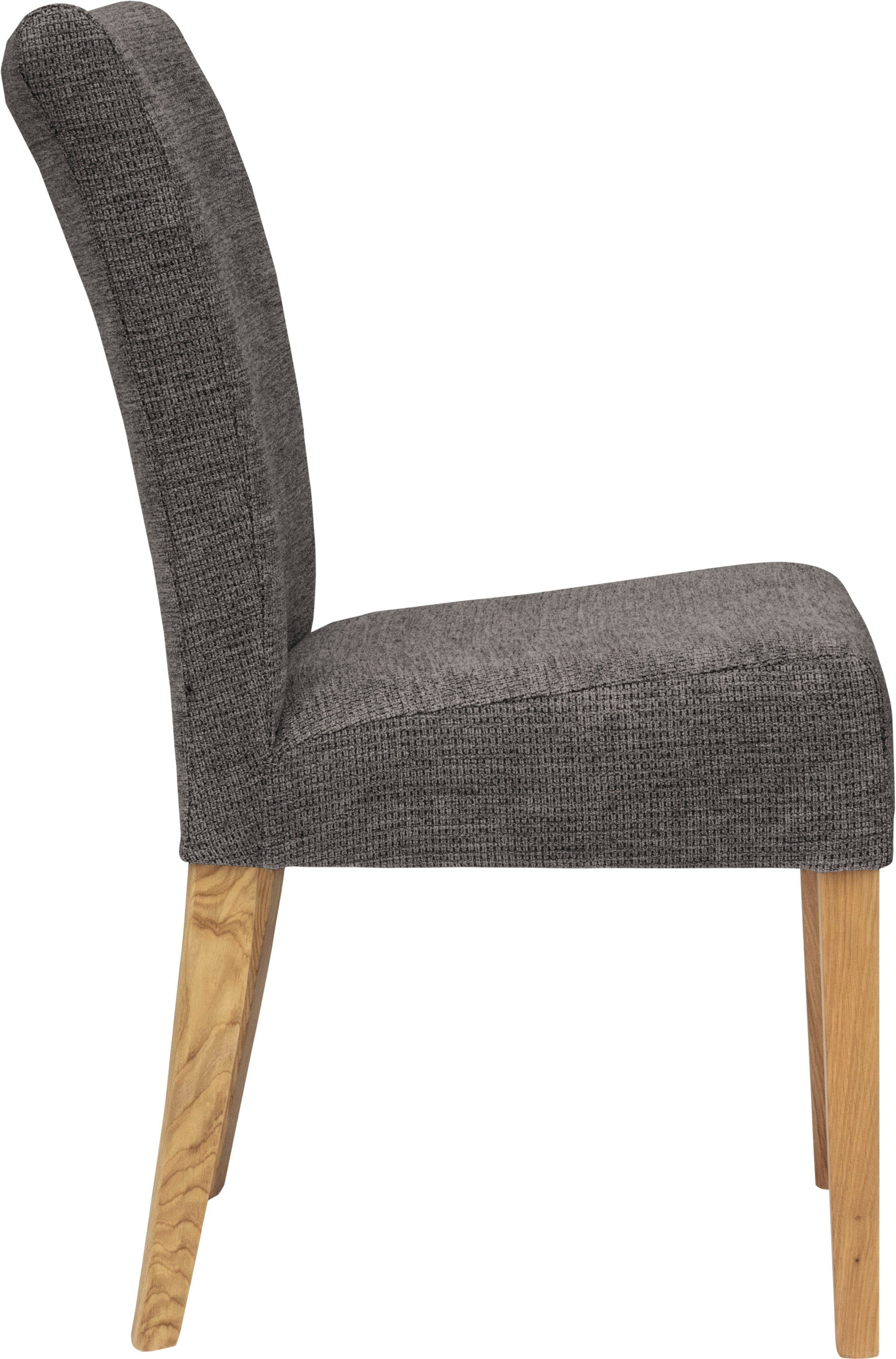 Home affaire Eetkamerstoel Queen Polsterstoel BESTSELLER verschillende type bekleding, massief houten onderstel (set)