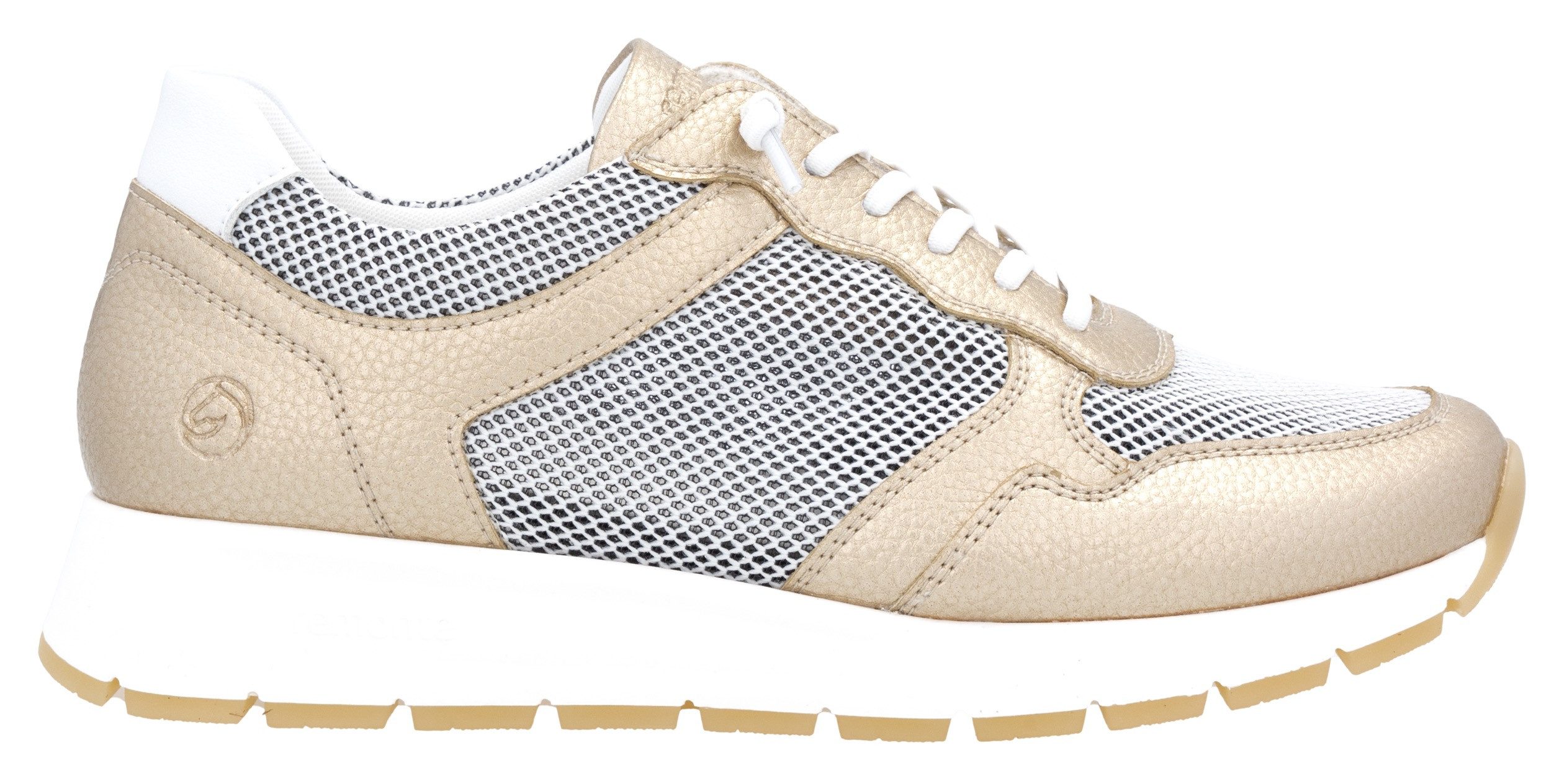 Remonte Slip-on sneakers Elisabeth Hurley-Collection , vrijetijdsschoen, lage schoen, veterschoen met schachtpadding
