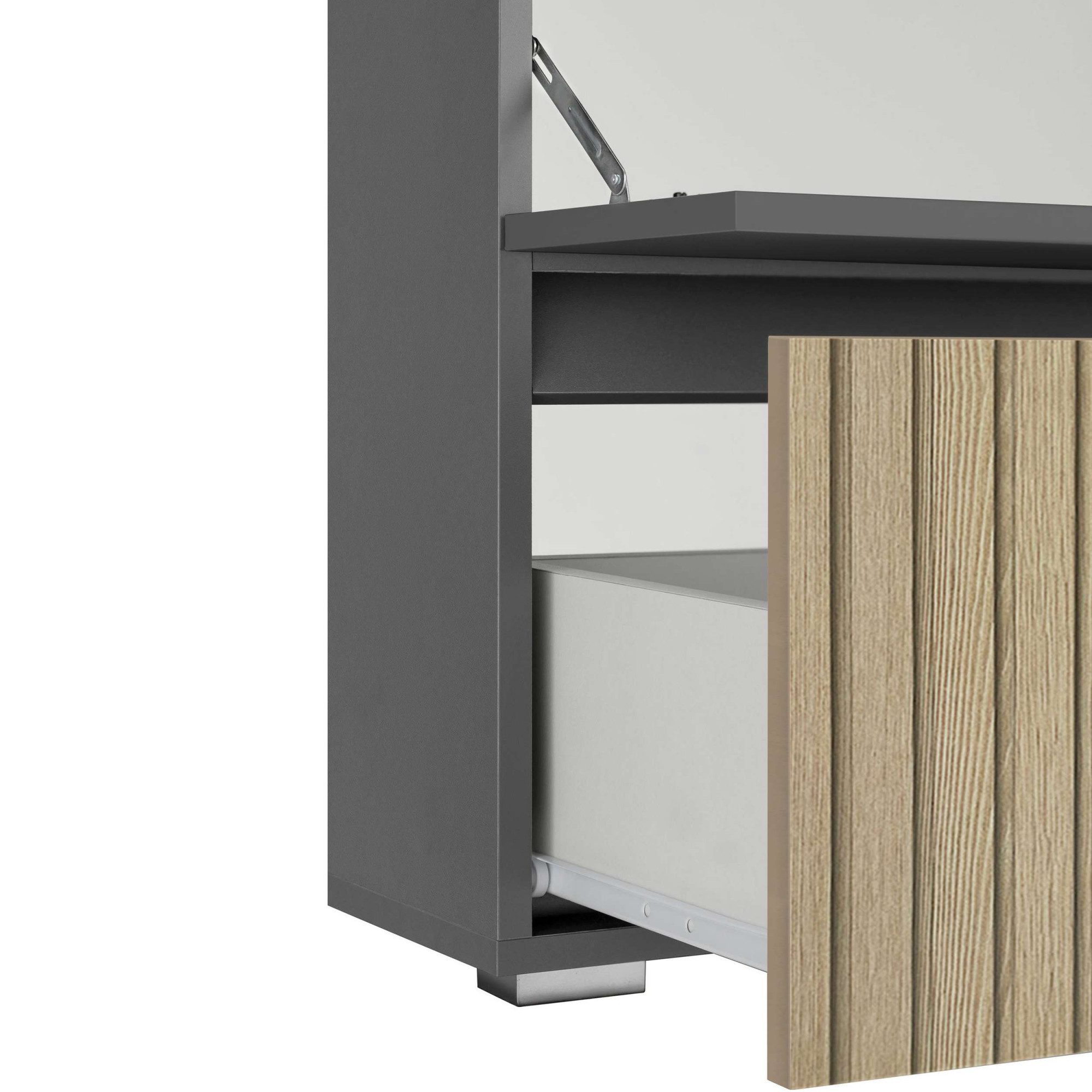 Home affaire Wastafelonderkast Wisla Sifon uitsparing, push-to-open functie, breedte 60 cm, hoogte 55 cm