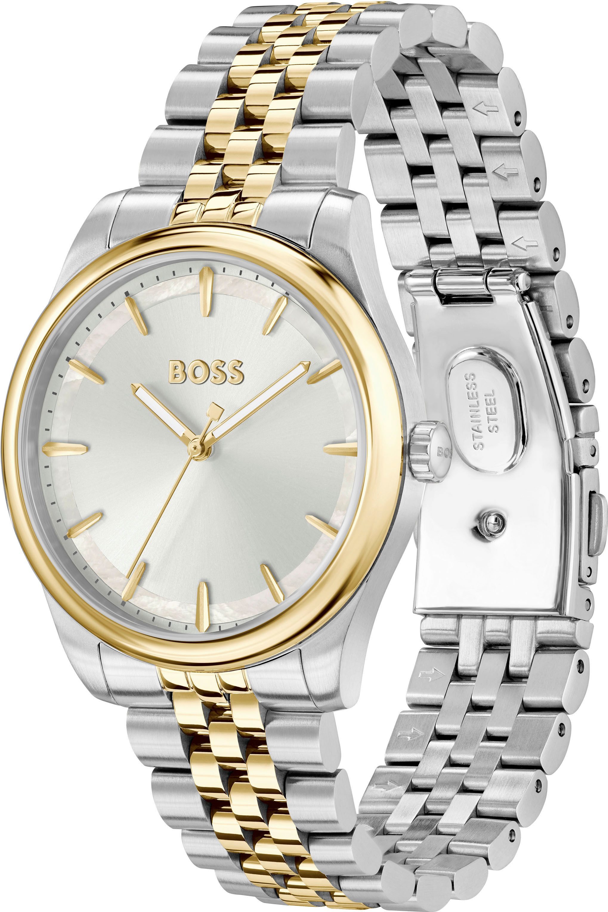 Boss Kwartshorloge GRACEFUL Horloge, dameshorloge, stalen band, analoog
