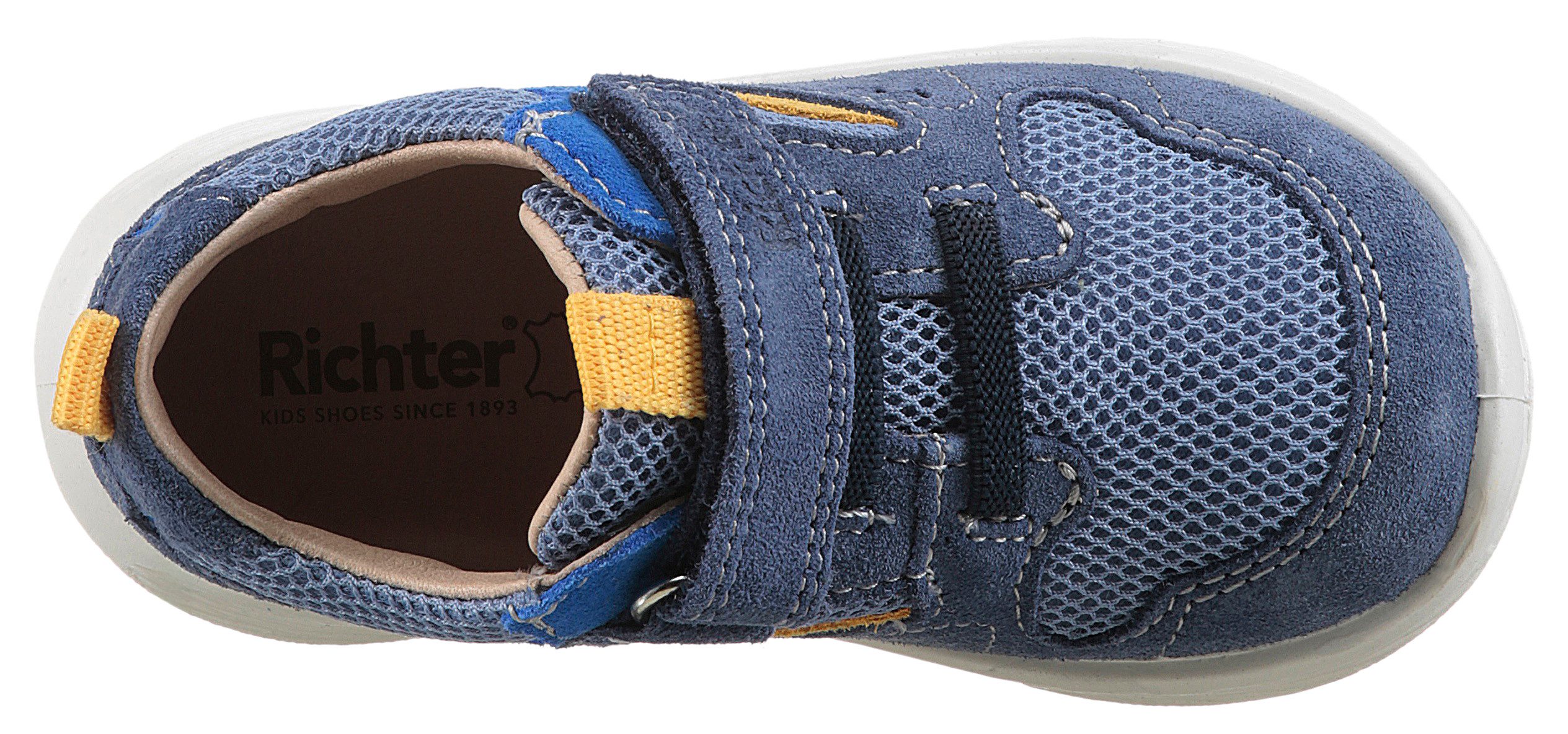Richter Sneakers Timmy WMS: gemiddeld Klittenbandschoen met praktische elastische band, maat sjabloon om te downloaden