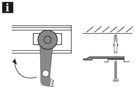 GARDINIA Gordijnroedehouder Plafondsteun Serie aluminiumrail 13 mm (2 stuks)