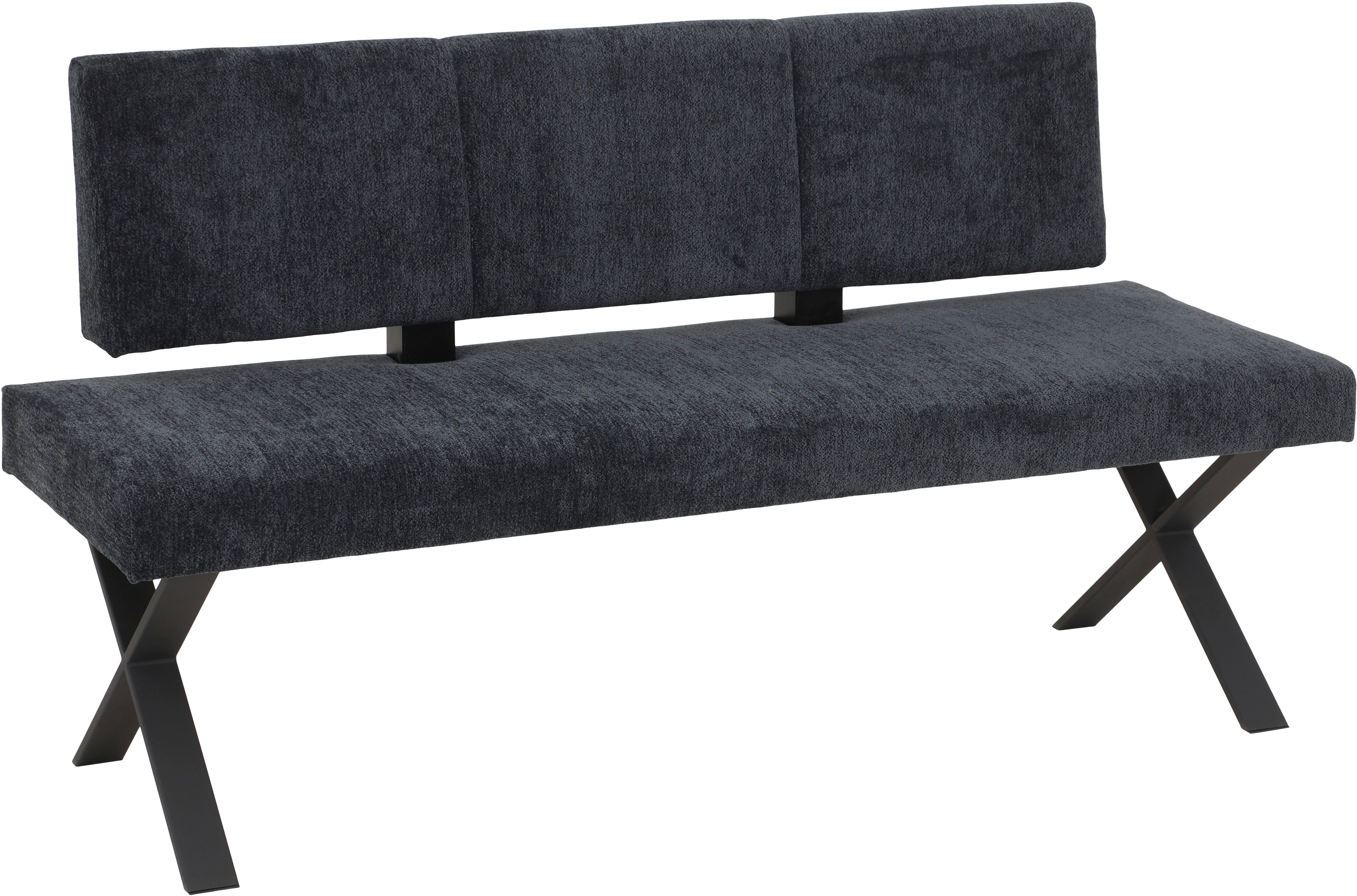 HELA Eethoek Saar Tafel 160-200x90 cm, inlegplaat, X-frame, stoel 360° draaibaar (6-delig)