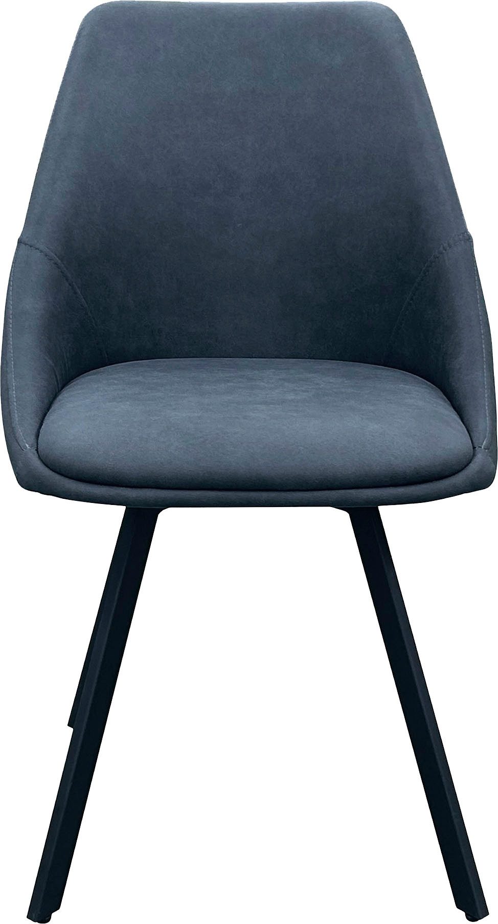 byLIVING Eetkamerstoel Jasper (2-stuks set) Zitkuip 360° draaibaar, zwart metaal, keukenstoel, diverse bekleding (set)