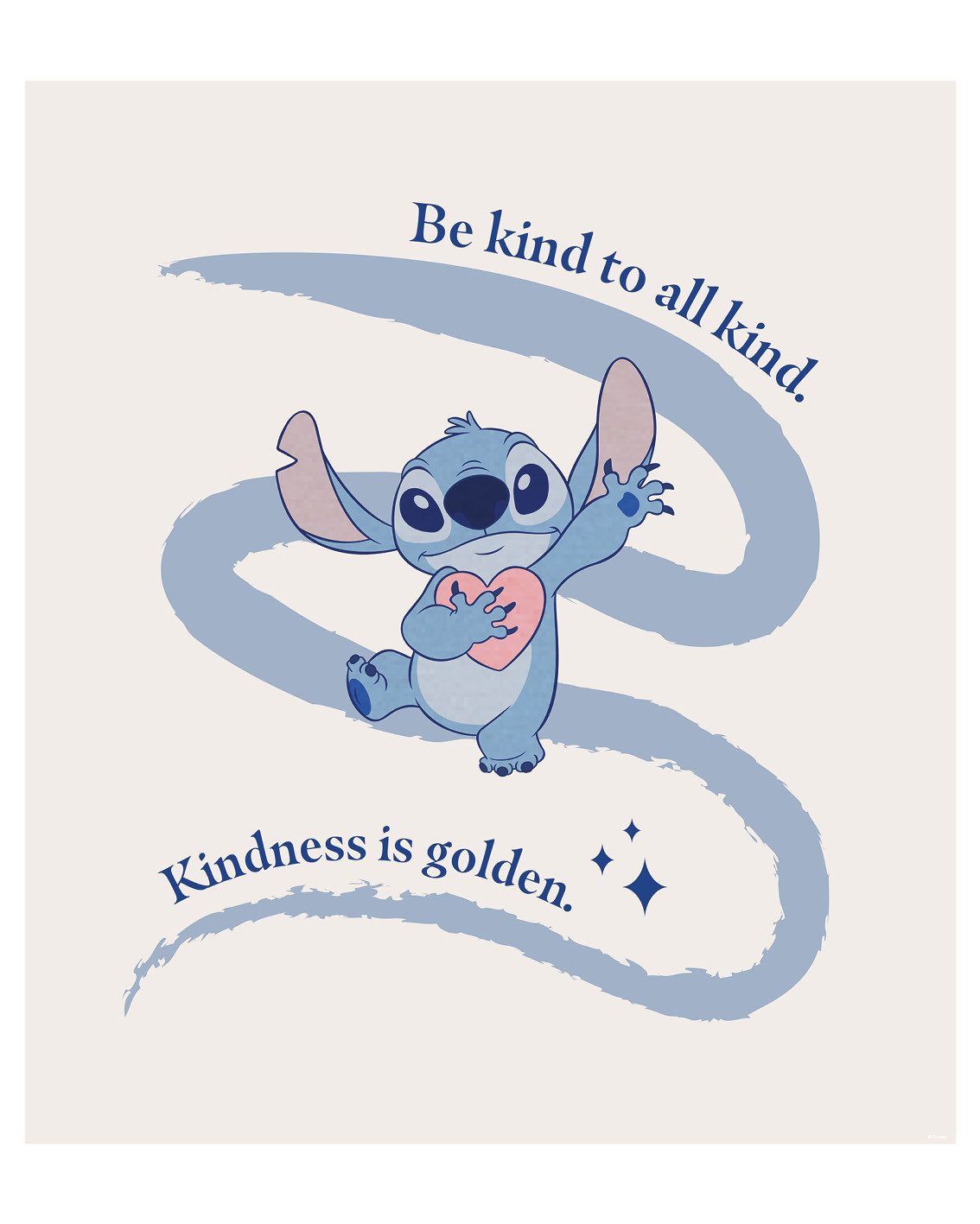 Komar Wanddecoratie Stitch Vriendelijkheid Wanddecoratie voor de kinderkamer - zonder lijst (1 stuk)