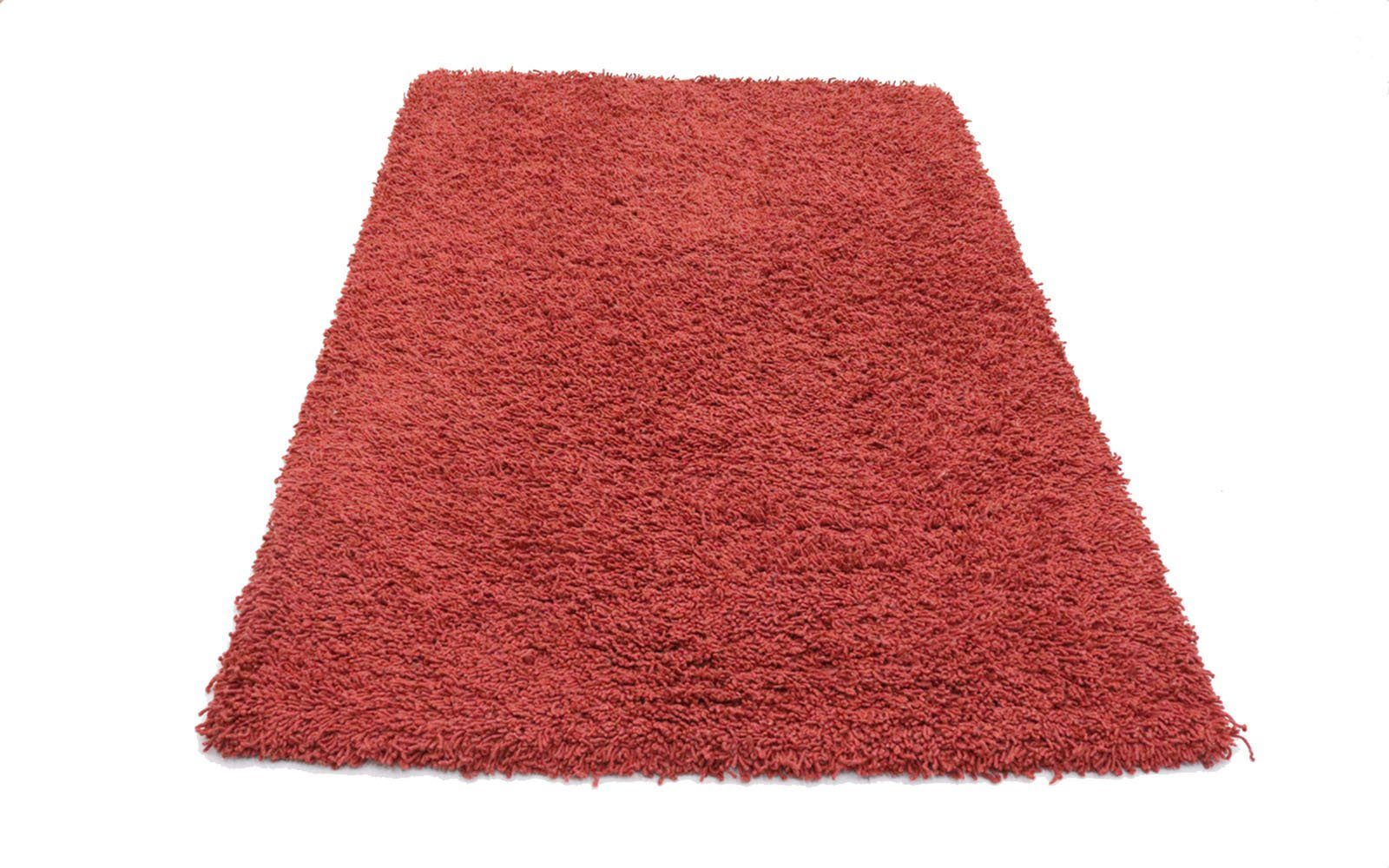 morgenland Wollen kleed Shaggy-vloerkleed met de hand geweven rood