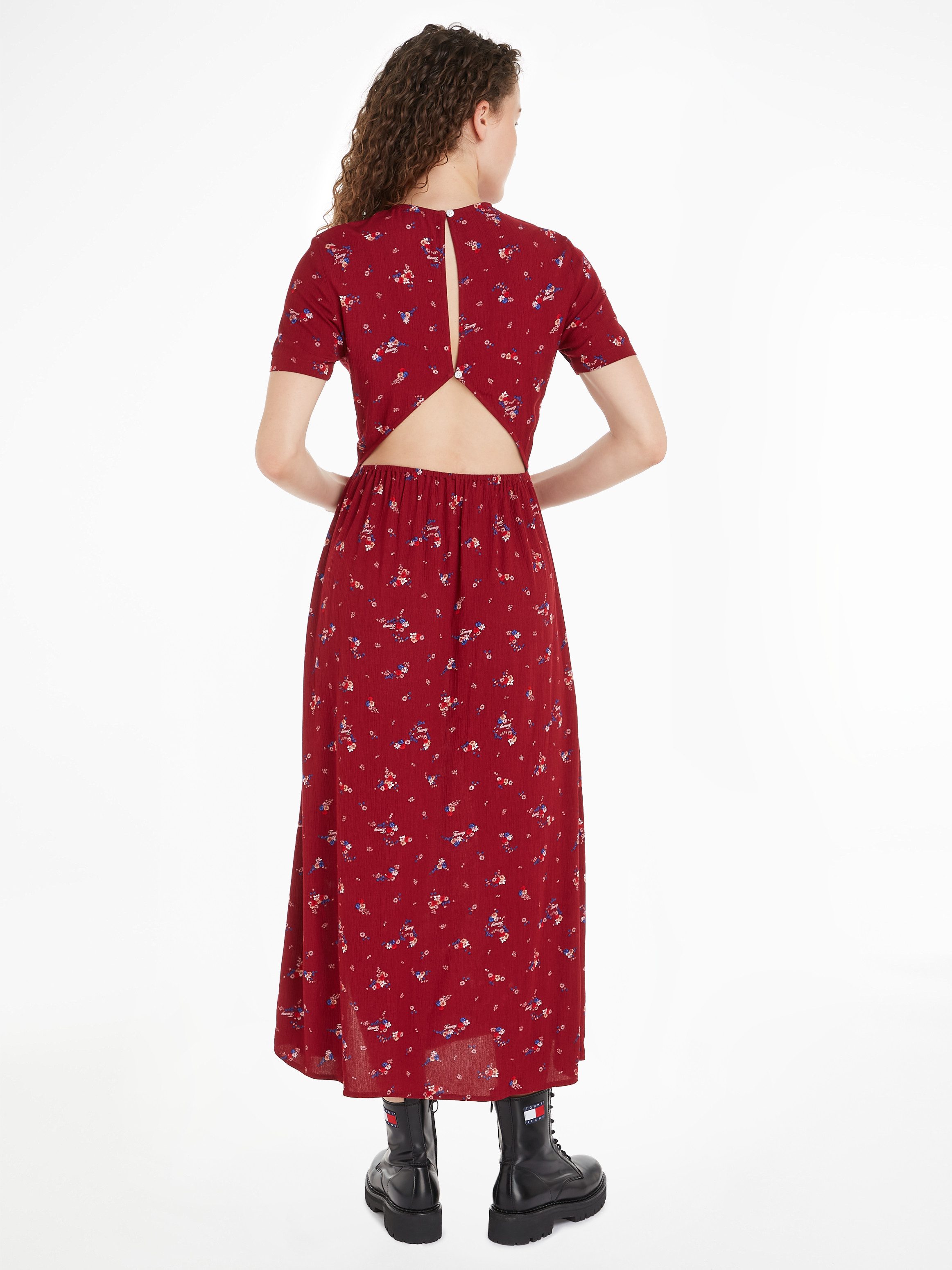 TOMMY JEANS Blousejurk TJW FLORAL MIDI DRESS