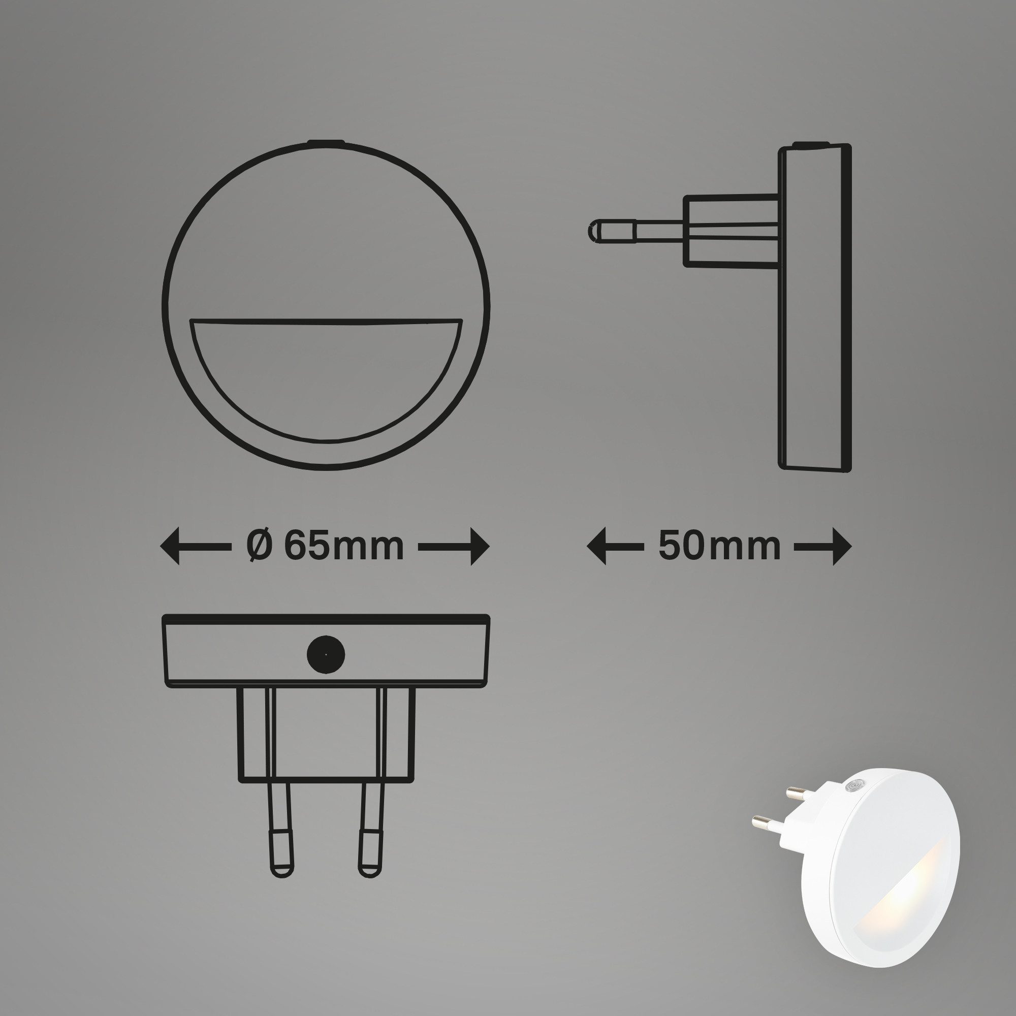 Briloner Leuchten Led-nachtlampje LED nachtlamp, wit