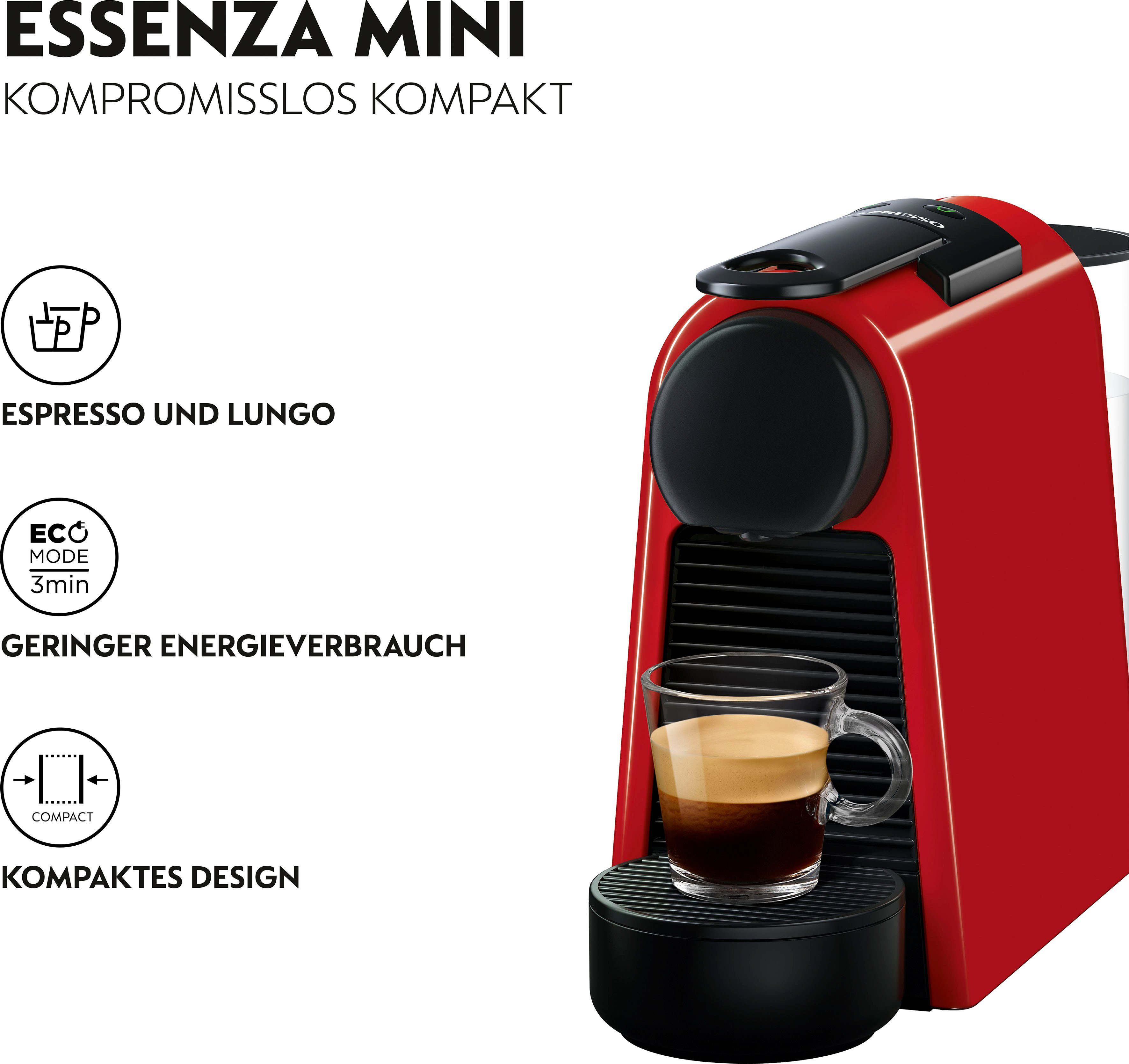 Nespresso Koffiecapsulemachine Essenza Mini EN85.R van DeLonghi, Red
