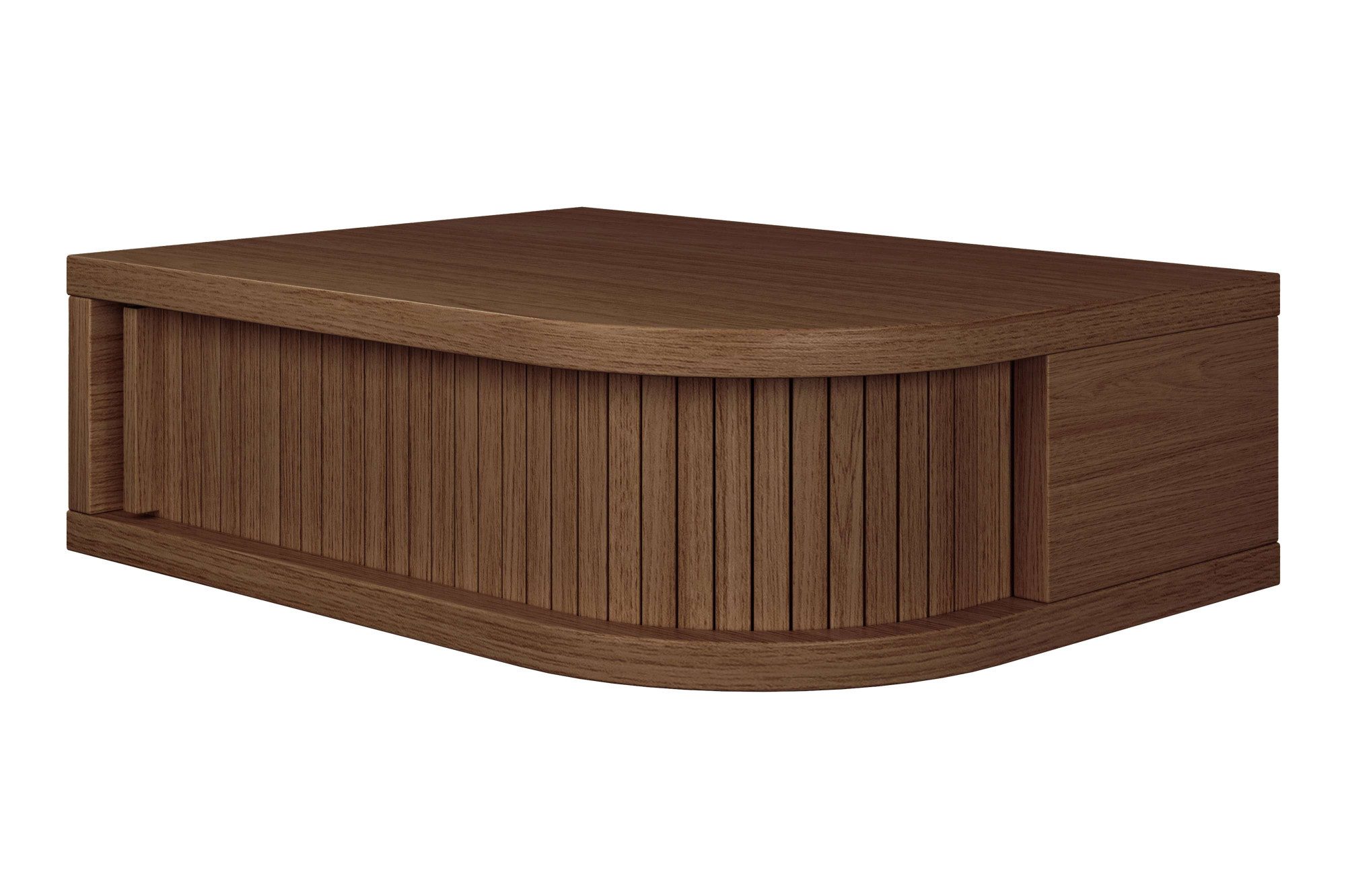 Woodman Nachtkastje Farsta in 3 kleuren, met tambour schuifdeuren, met eikenhout gefineerd