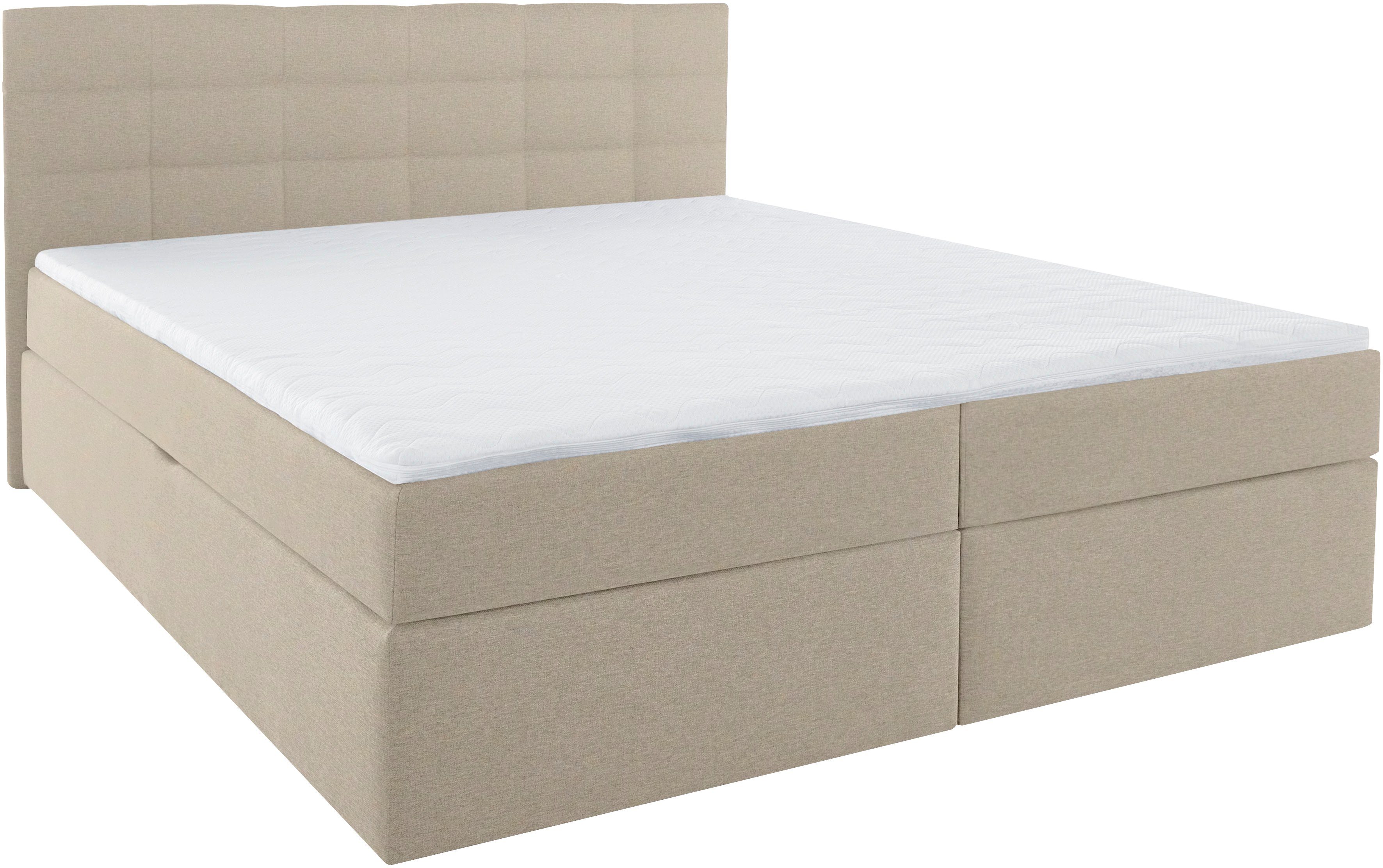 INOSIGN Boxspring OVALO optioneel met bedbox, verkrijgbaar in h2, h3 & h4