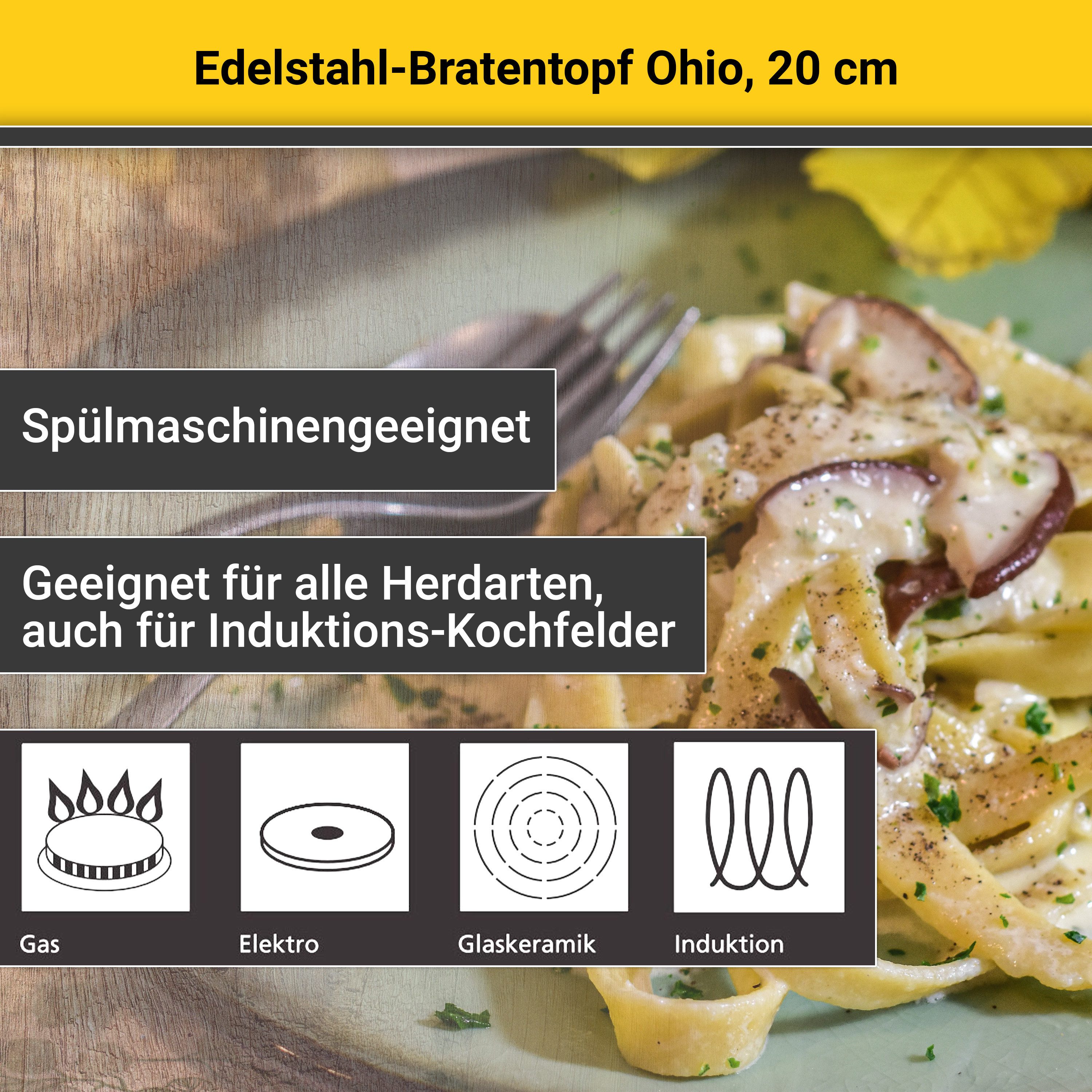 Krüger Braadpan Ohio voor inductiekookvelden geschikt