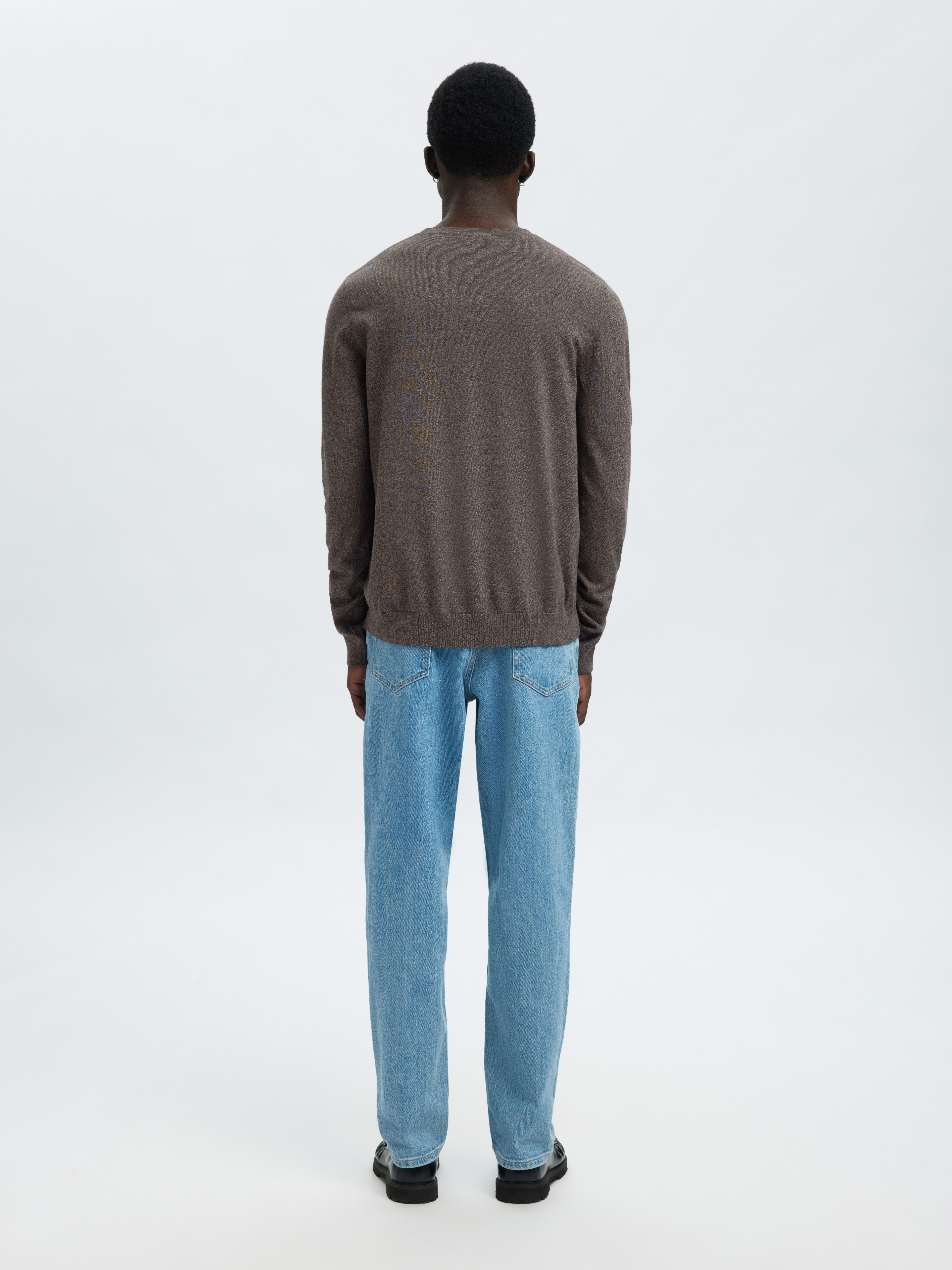 SELECTED HOMME Gebreide trui SLHBERG CREW NECK NOOS
